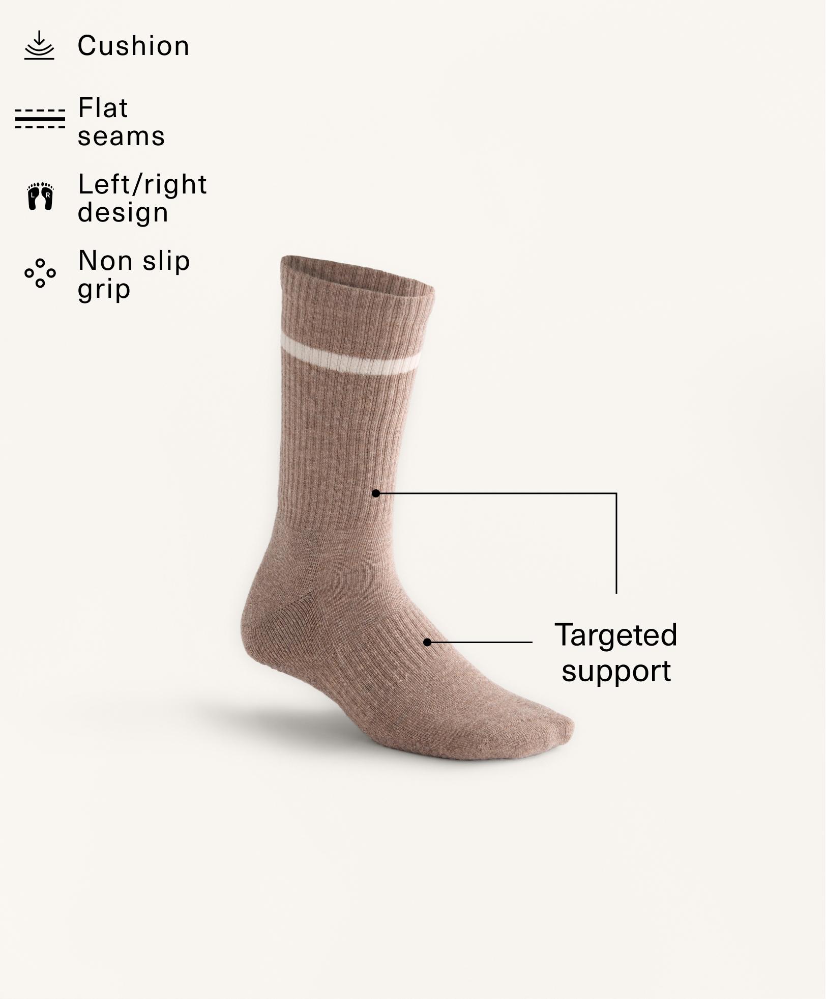 2 pairs of classic yoga and Pilates cotton blend socks 2 pairs of classic yoga and Pilates cotton blend socks