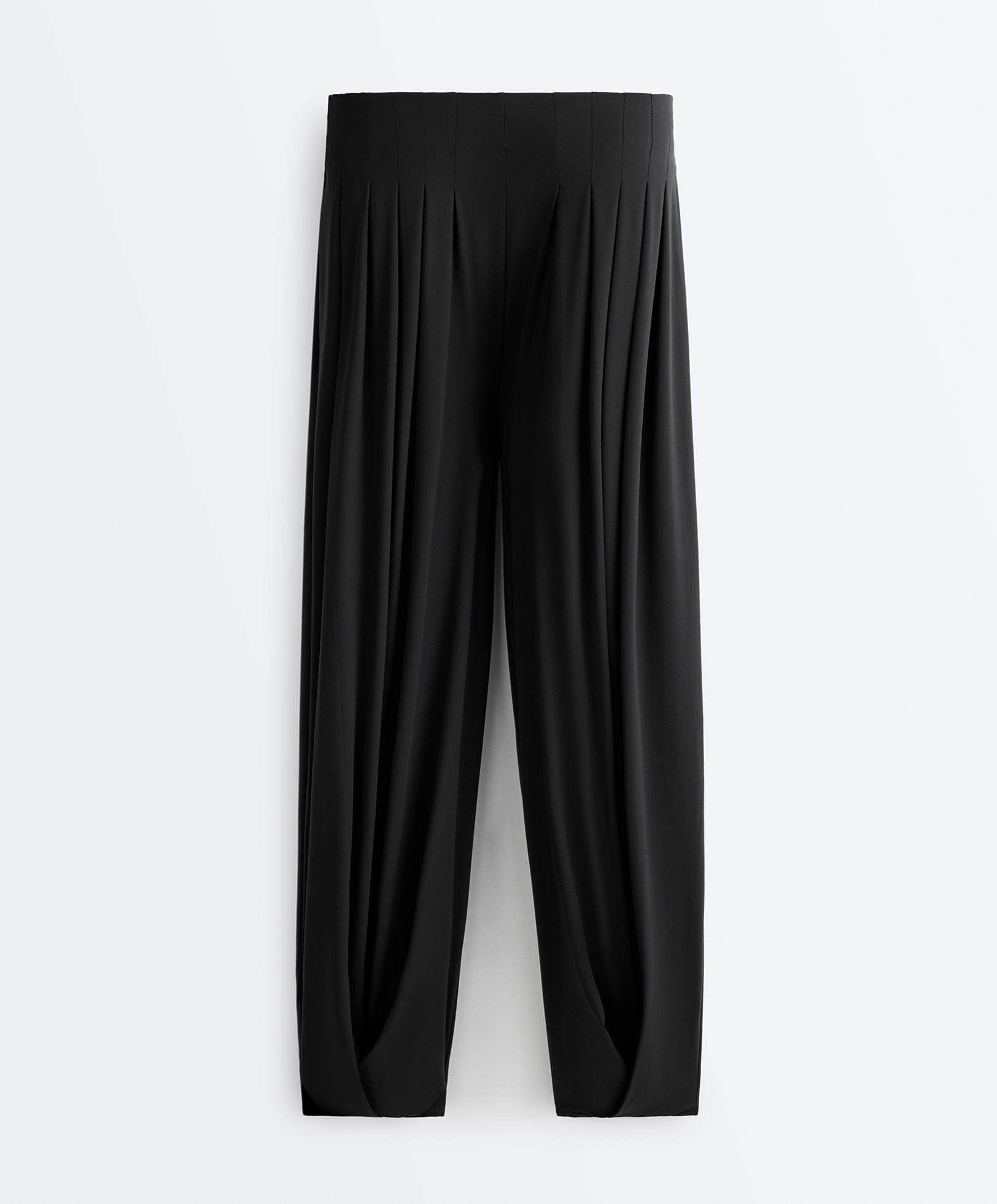 Light Touch long bloomer trousers — BLACK