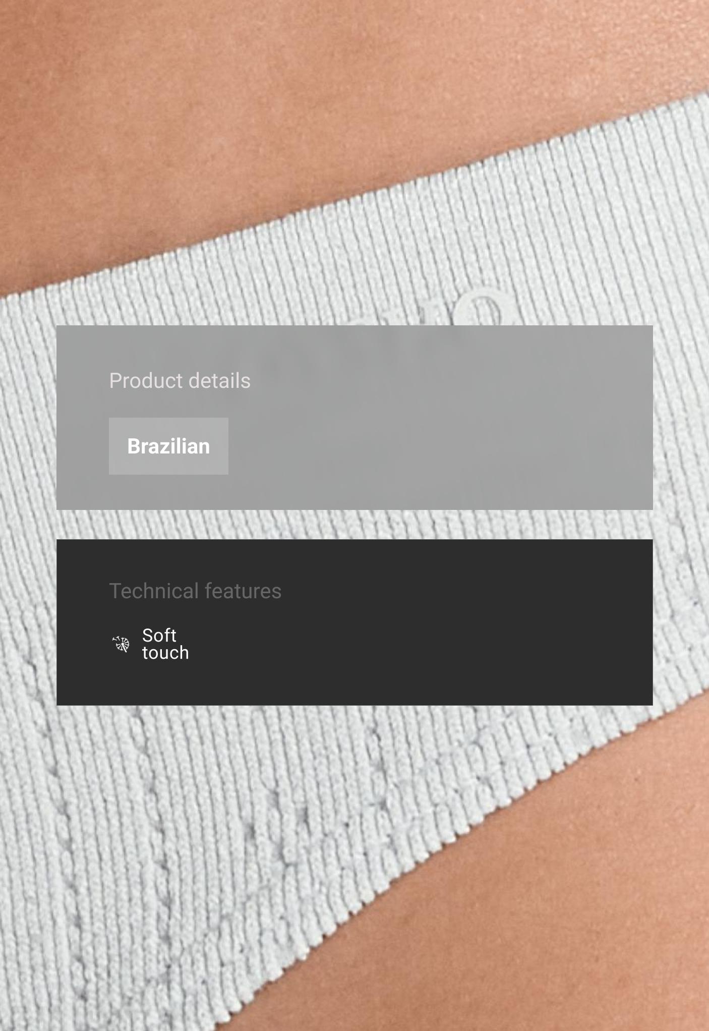 3 seamless soft-touch openwork Brazilian briefs — AQUAMARINE