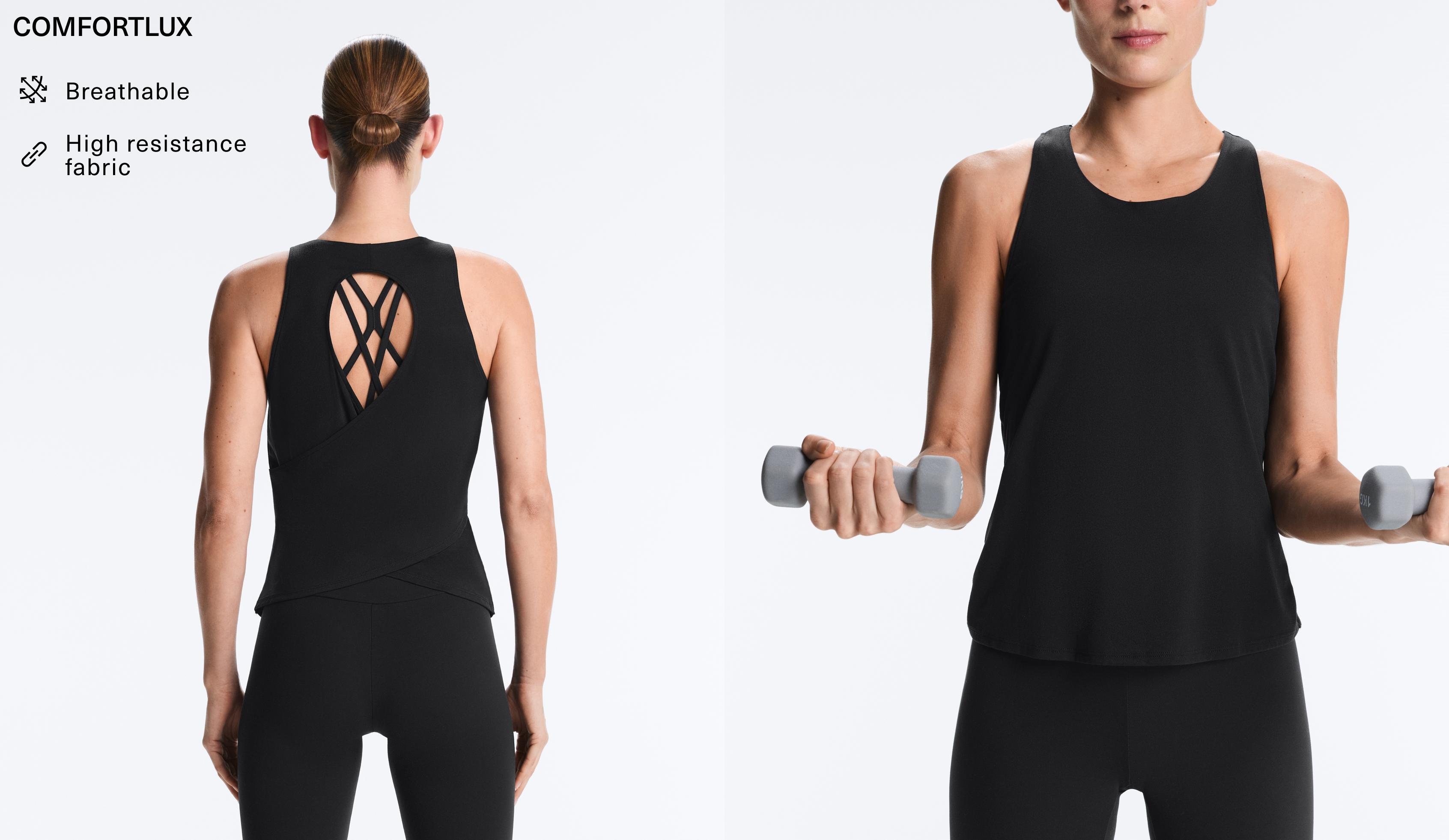 Comfortlux çapraz sırtlı tişört Comfortlux çapraz sırtlı tişört