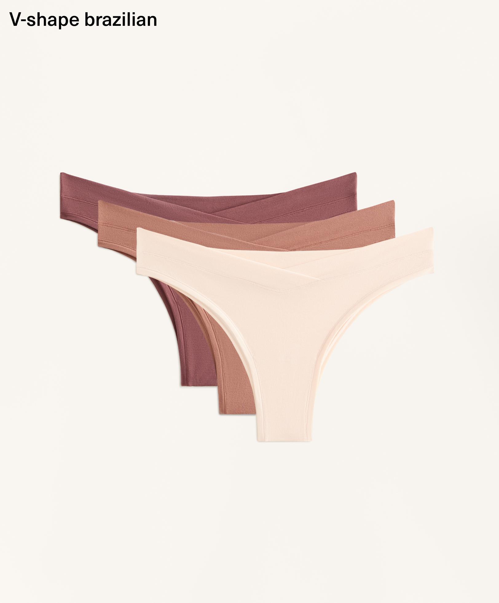 3 modal blend V-cut Brazilian briefs