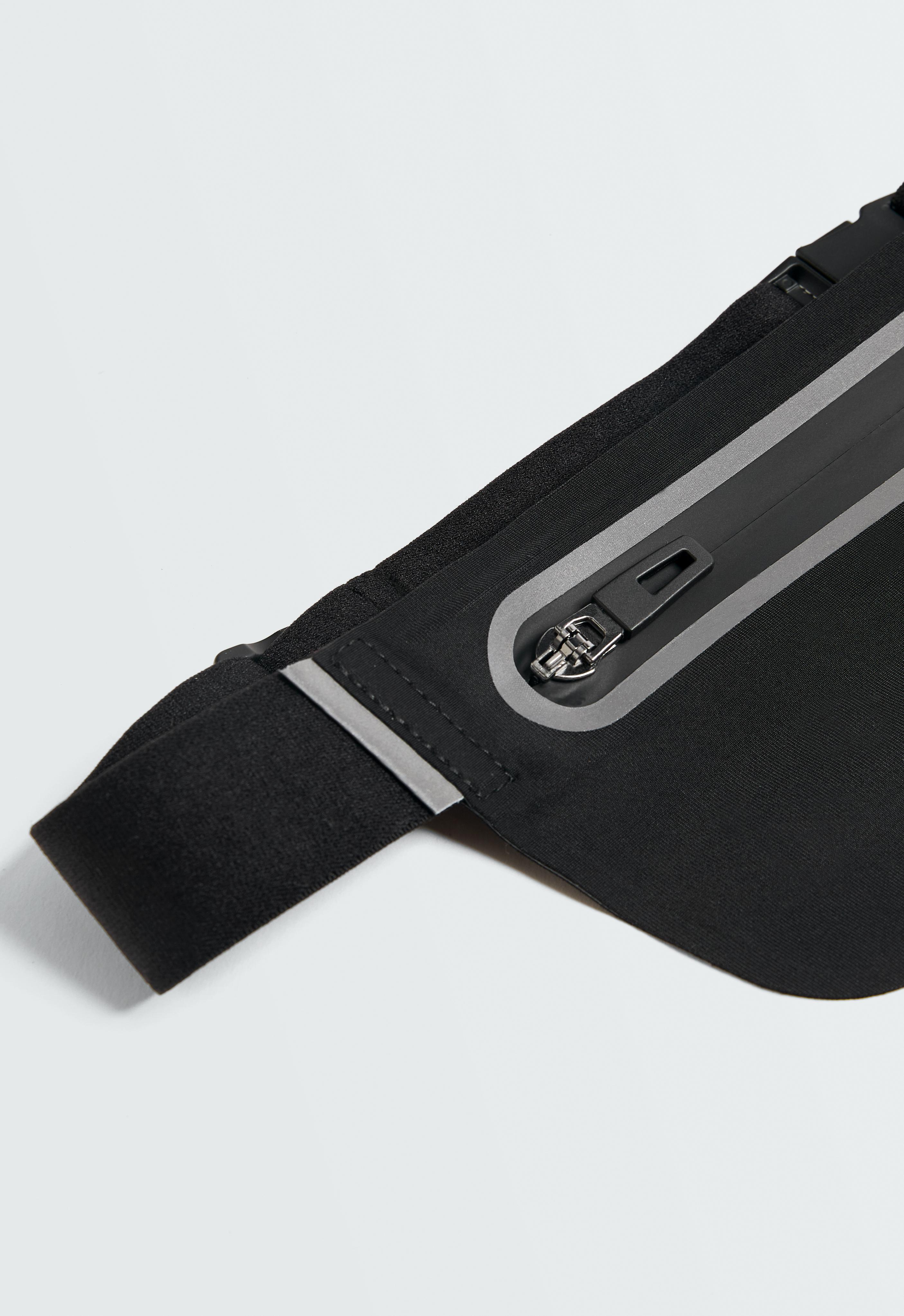 Adjustable running belt bag — BLACK