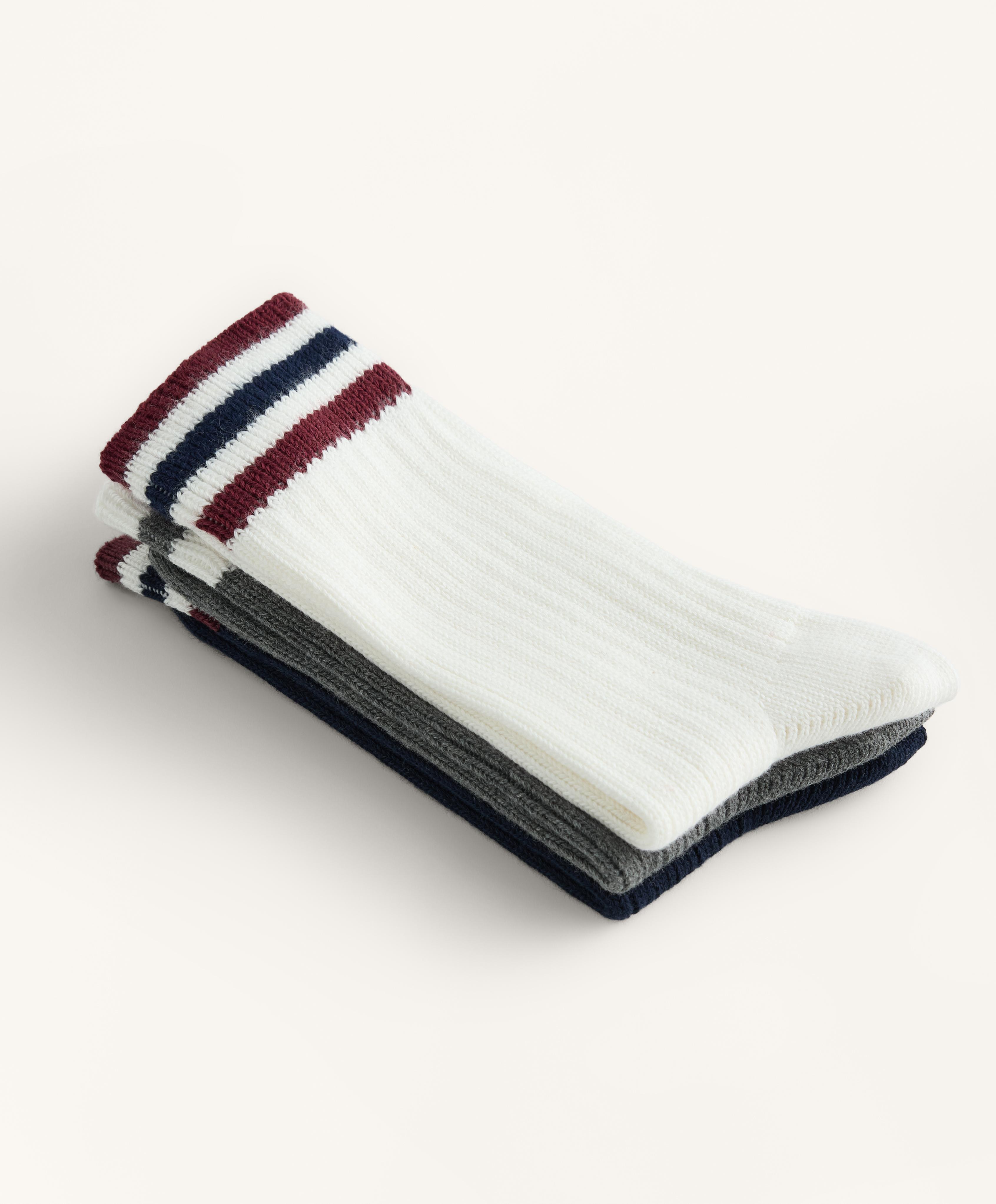 3 pairs of cotton blend classic socks — NAVY BLUE