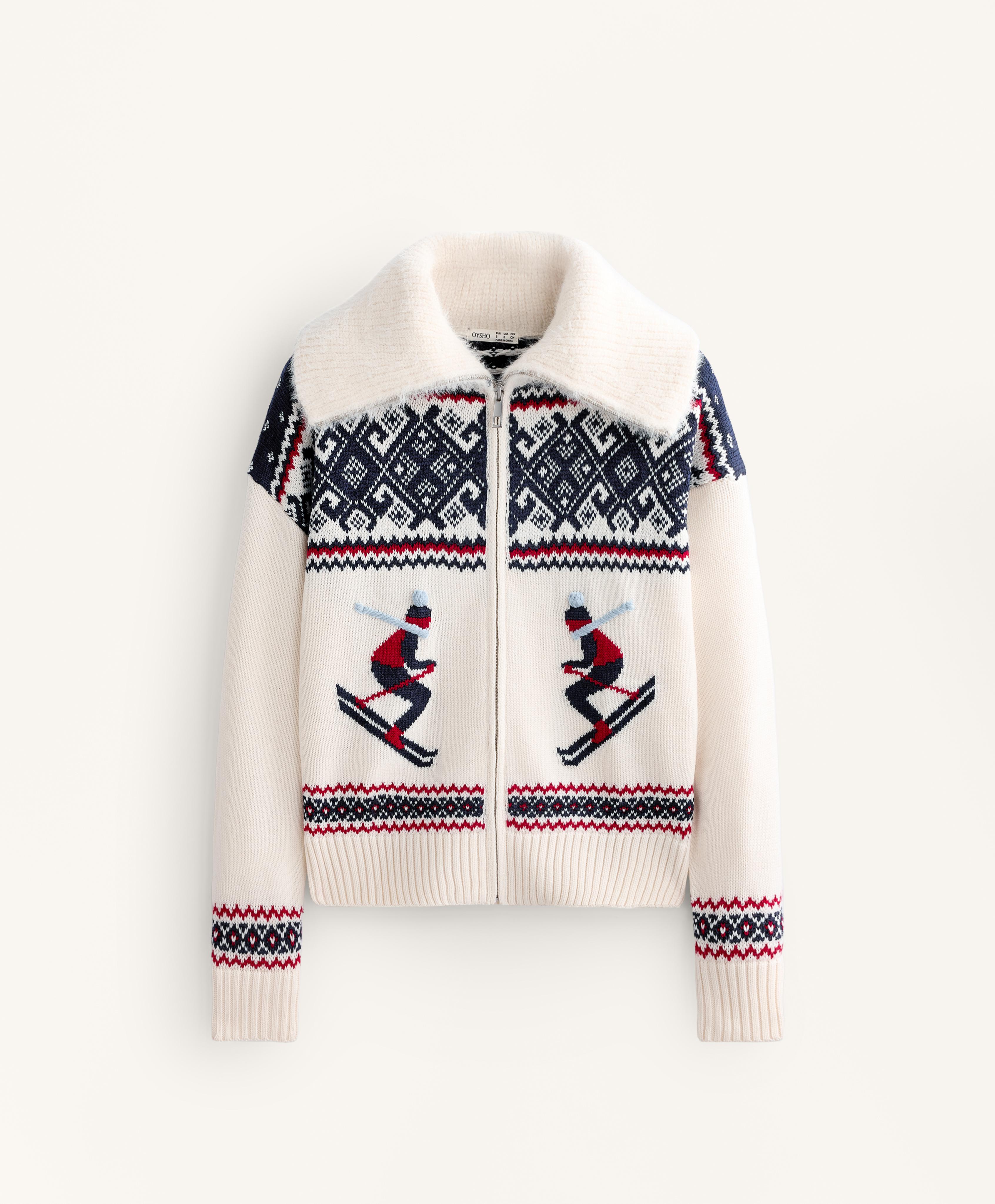 Жакардовий лижний кардиган Жакардовий лижний кардиган