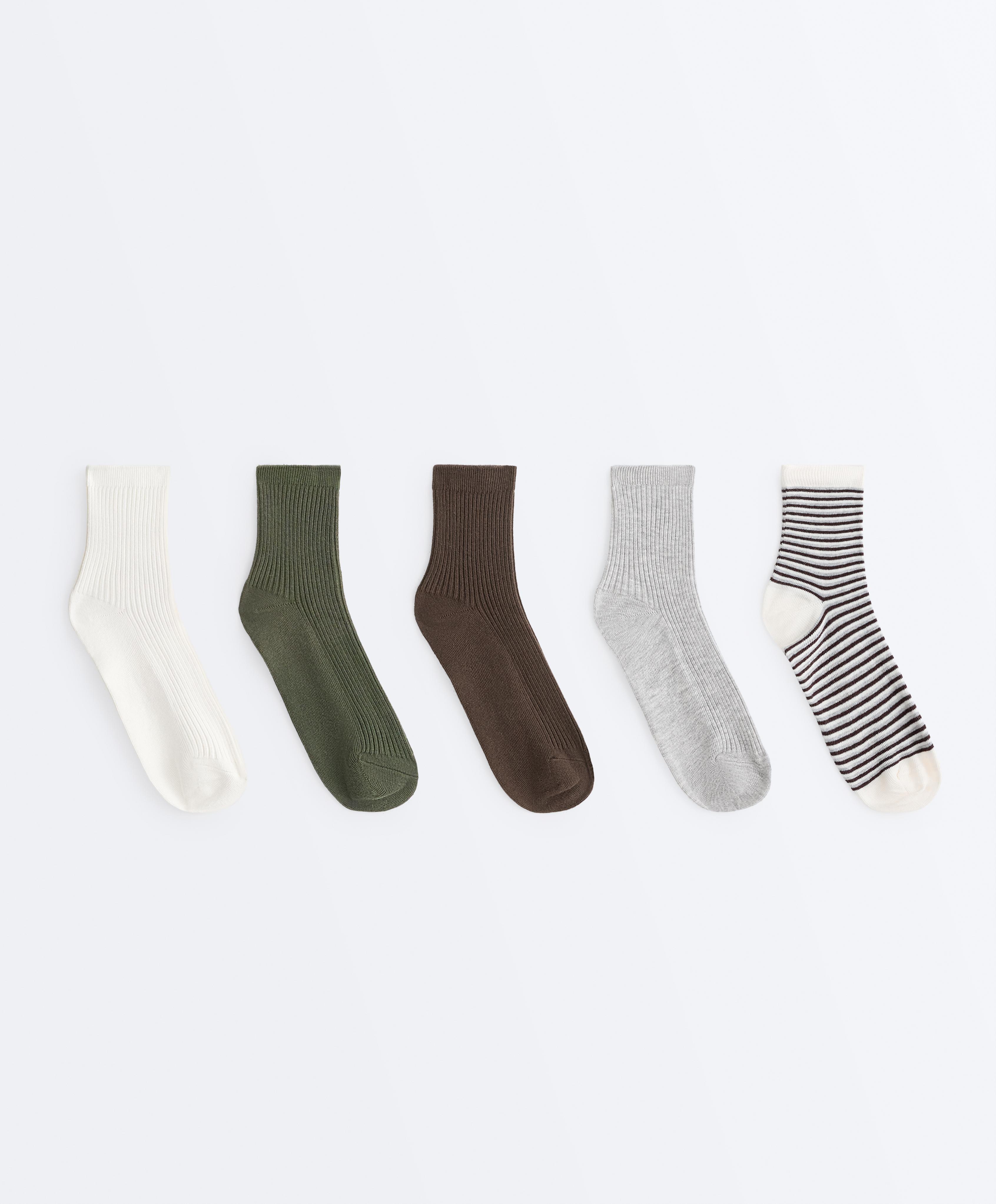 5 pairs of cotton blend quarter socks