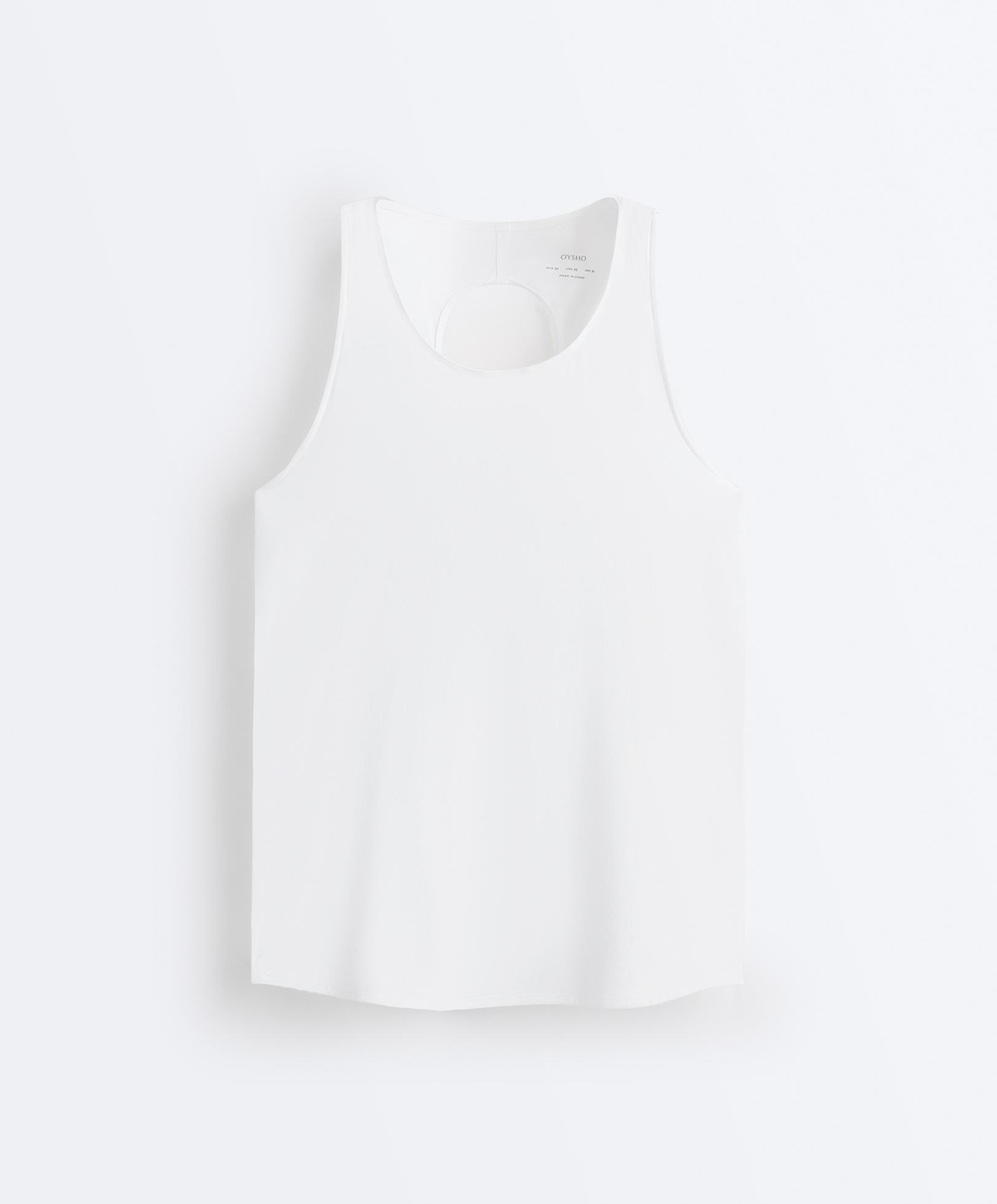Comfortlux cross-back T-shirt — WHITE