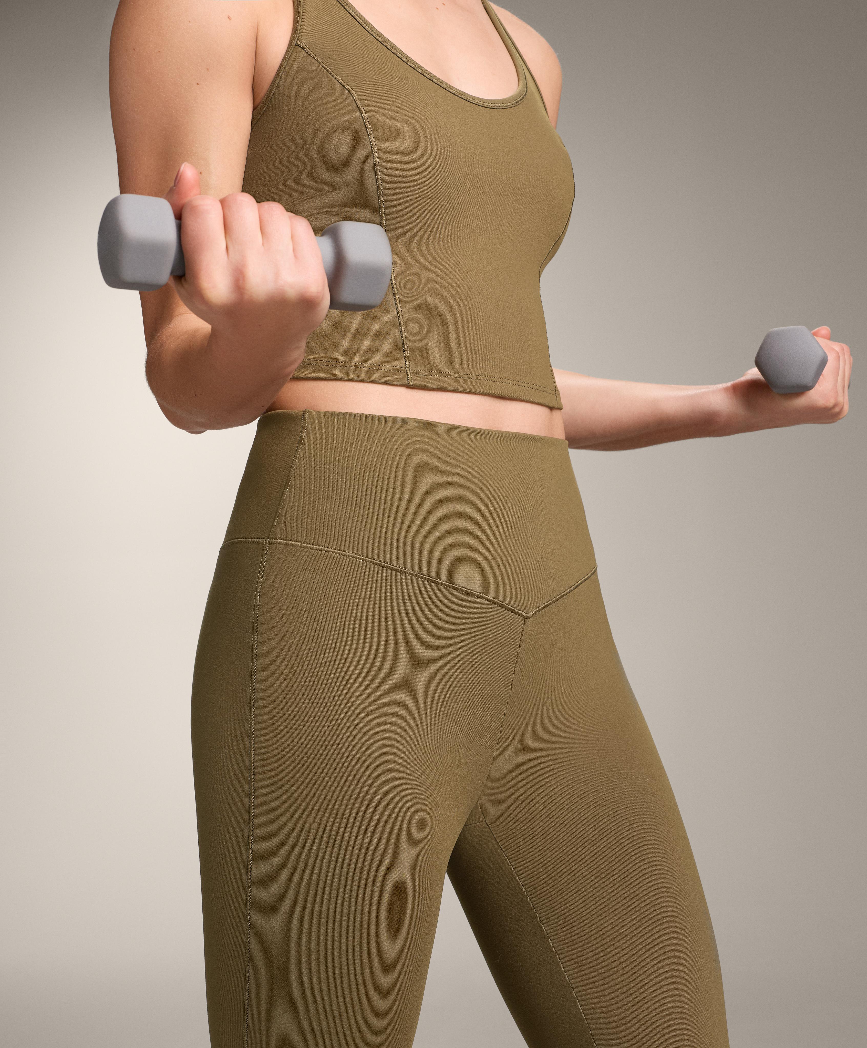 Evermove high-rise ankle-length leggings — OLIVE GREEN
