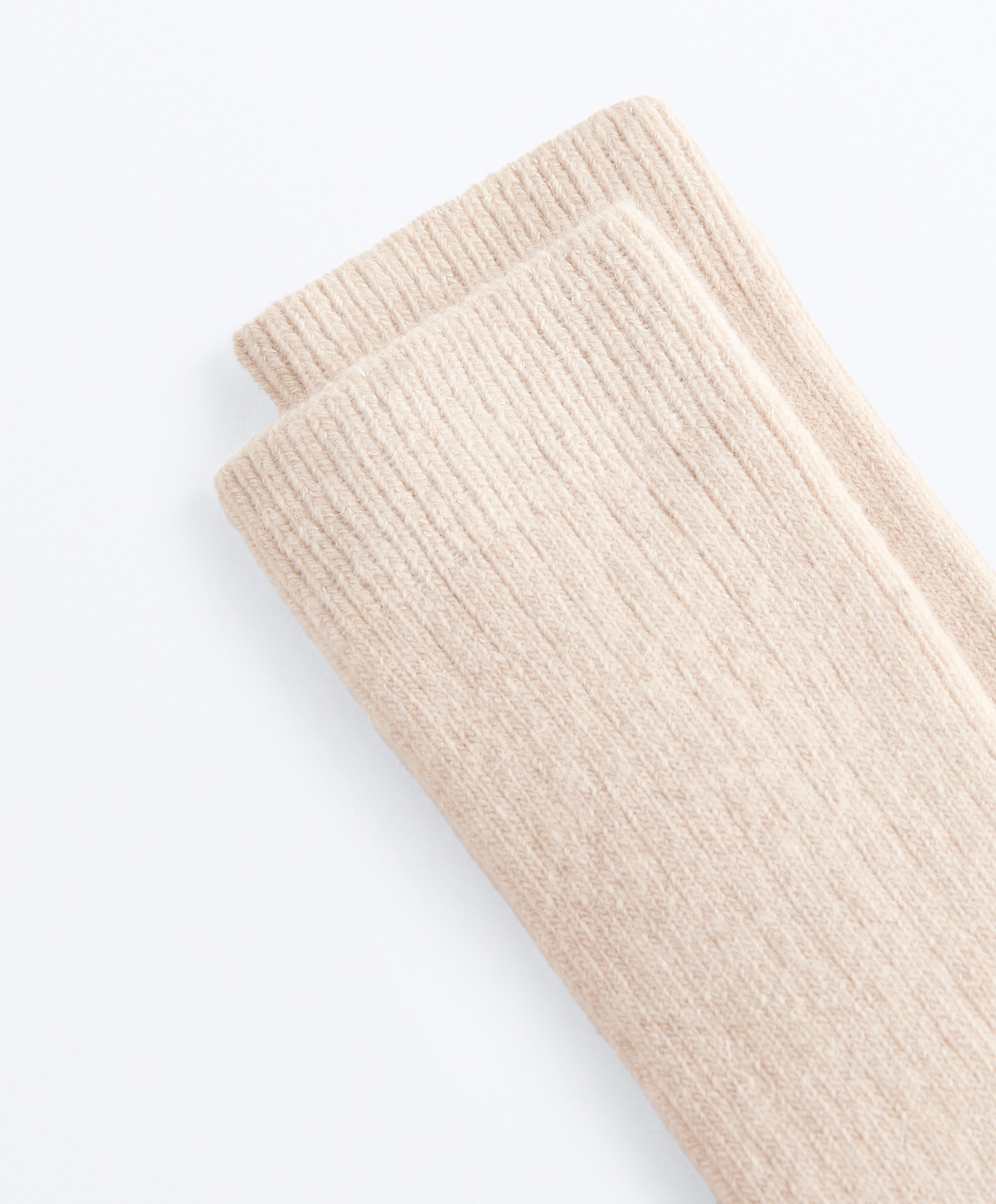 Classic socks 15% cashmere 10% wool — STONE