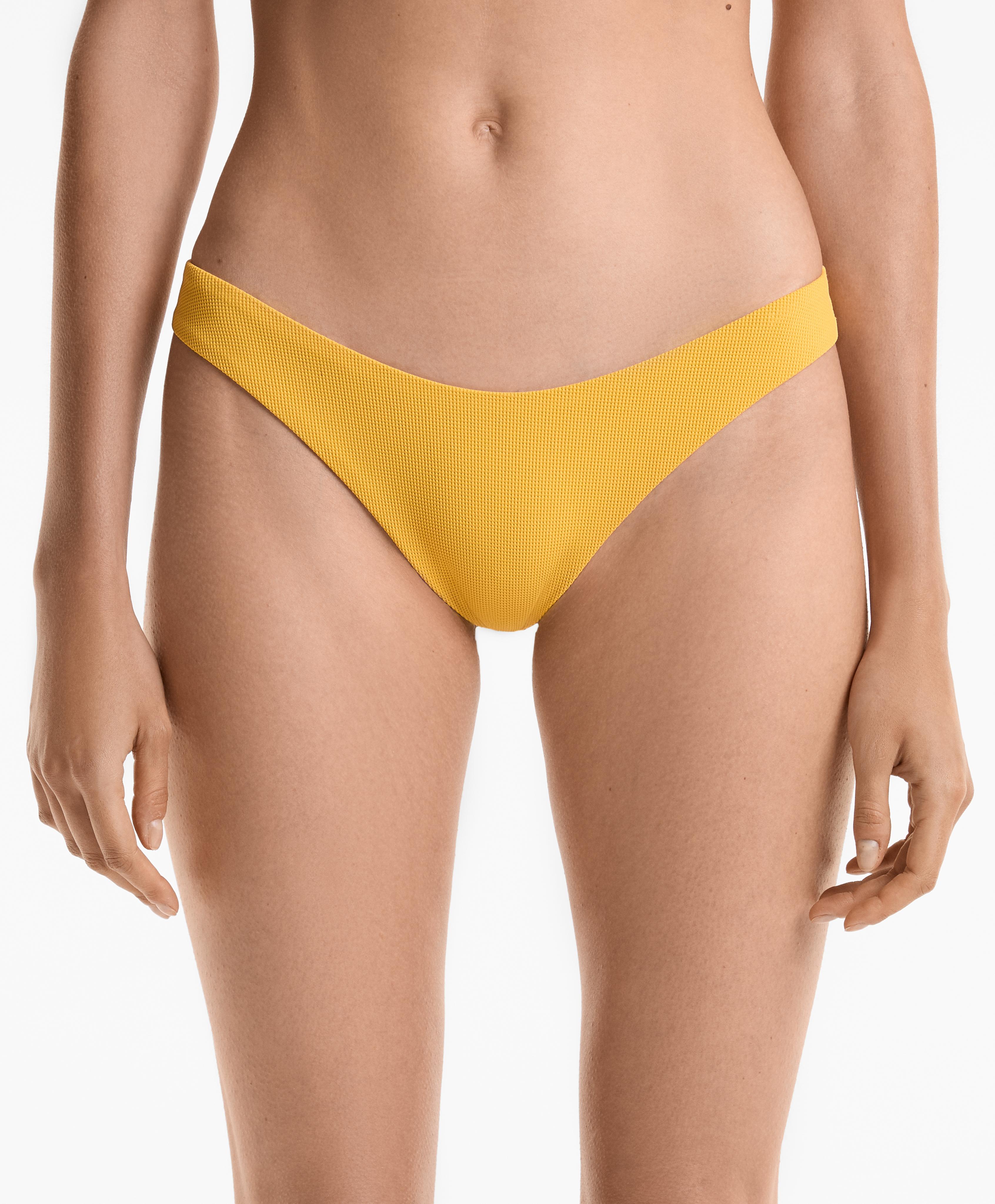 Bas de bikini brésilien coupe en U en piqué