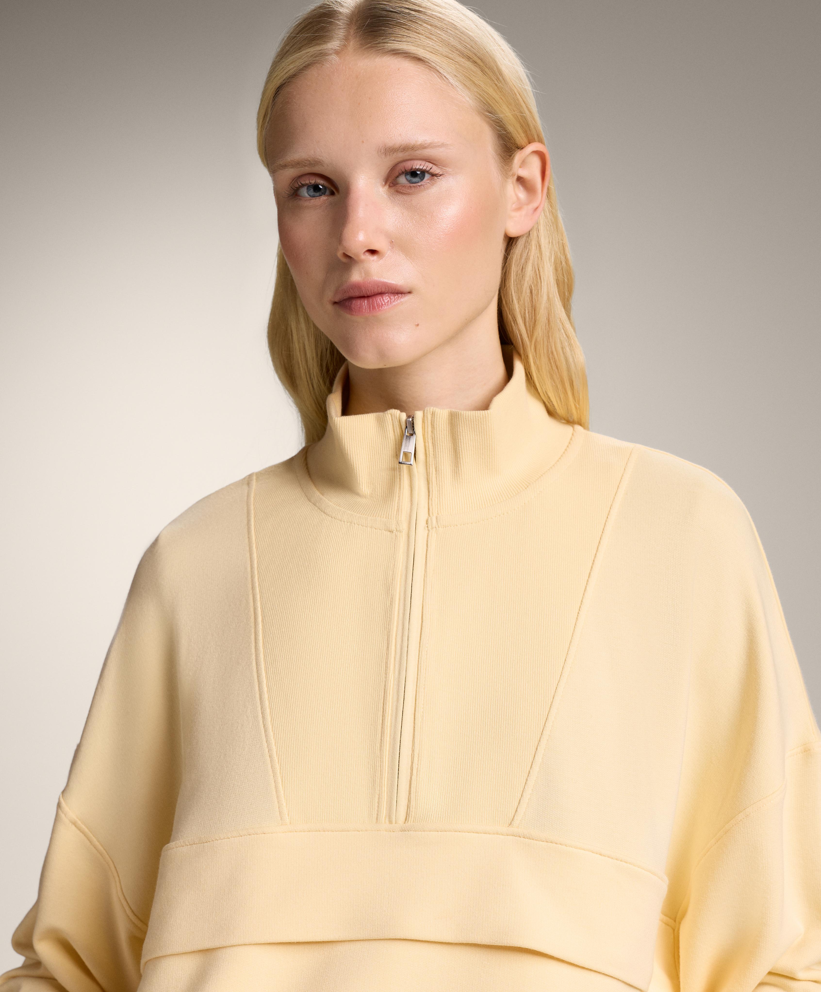 High neck sweatshirt with cotton and modal - Sale High neck sweatshirt with cotton and modal - Sale