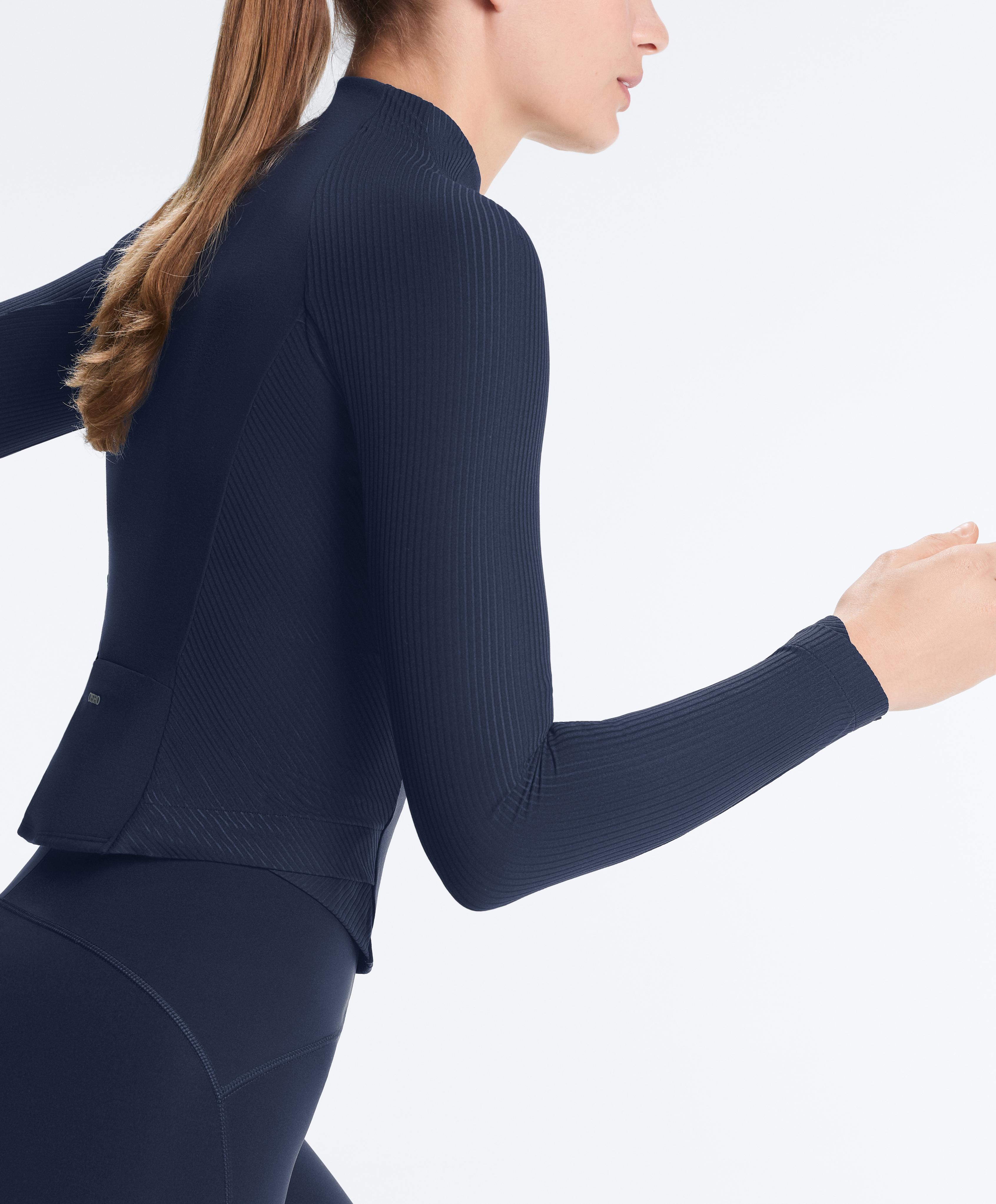Comfortlux rib technical jacket — NAVY BLUE