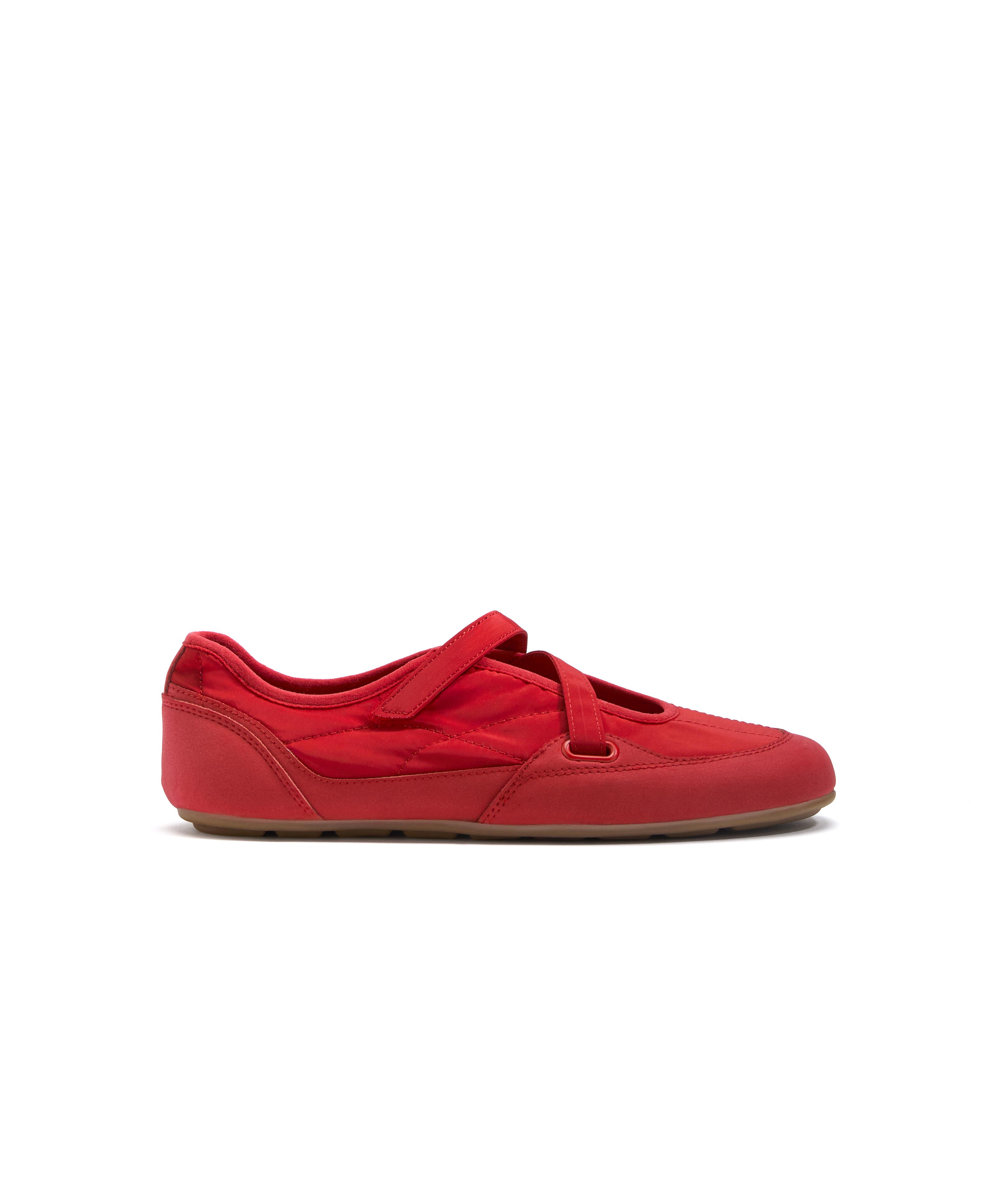 Nylon sport ballet flat — RED