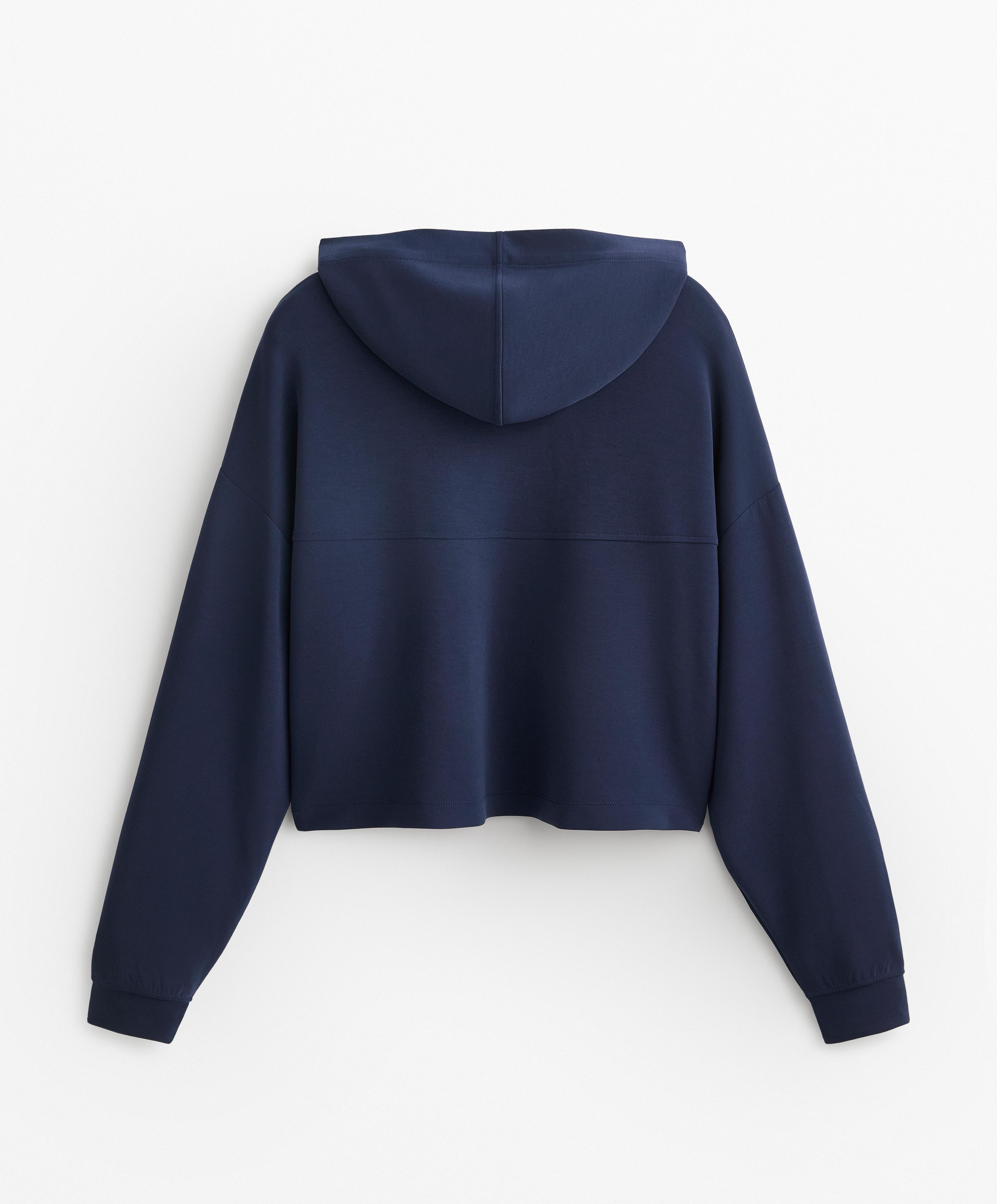 Sweatshirt mit gekreuzter Schnürung und Modal in Soft-Touch-Qualität