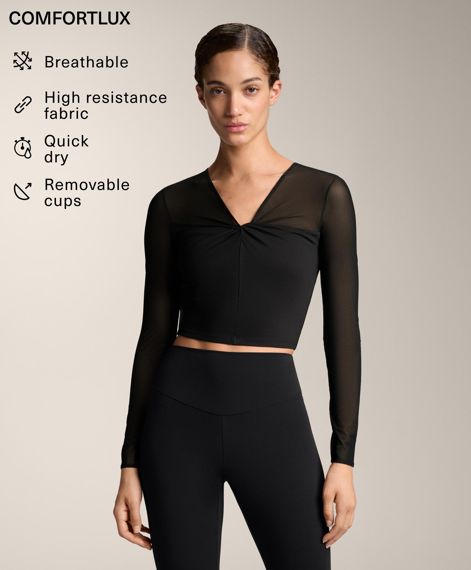 Comfortlux Tanktop mit langen Ärmeln aus Mesh Comfortlux Tanktop mit langen Ärmeln aus Mesh