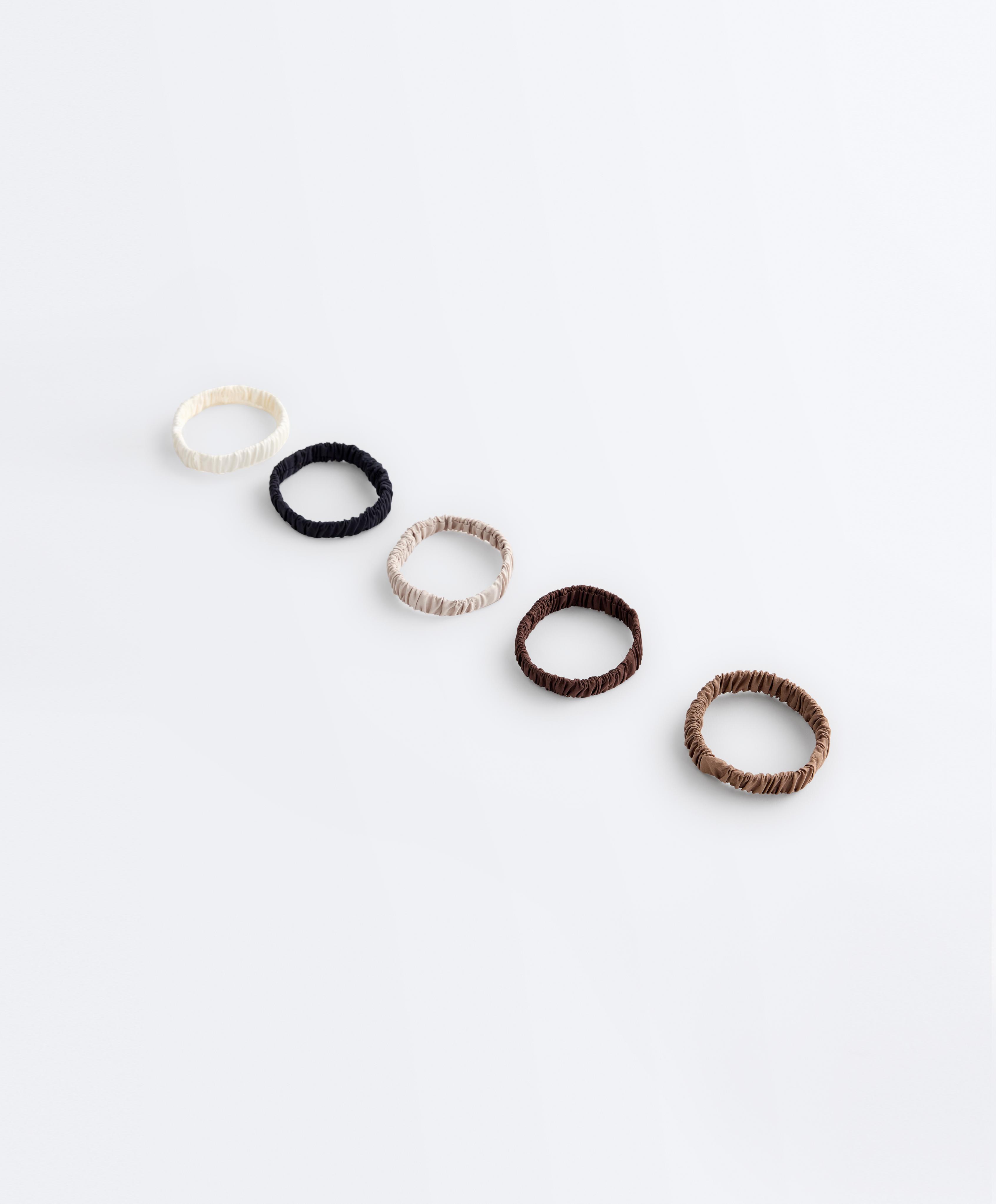 5 twist effect scrunchies — GRAPHITE
