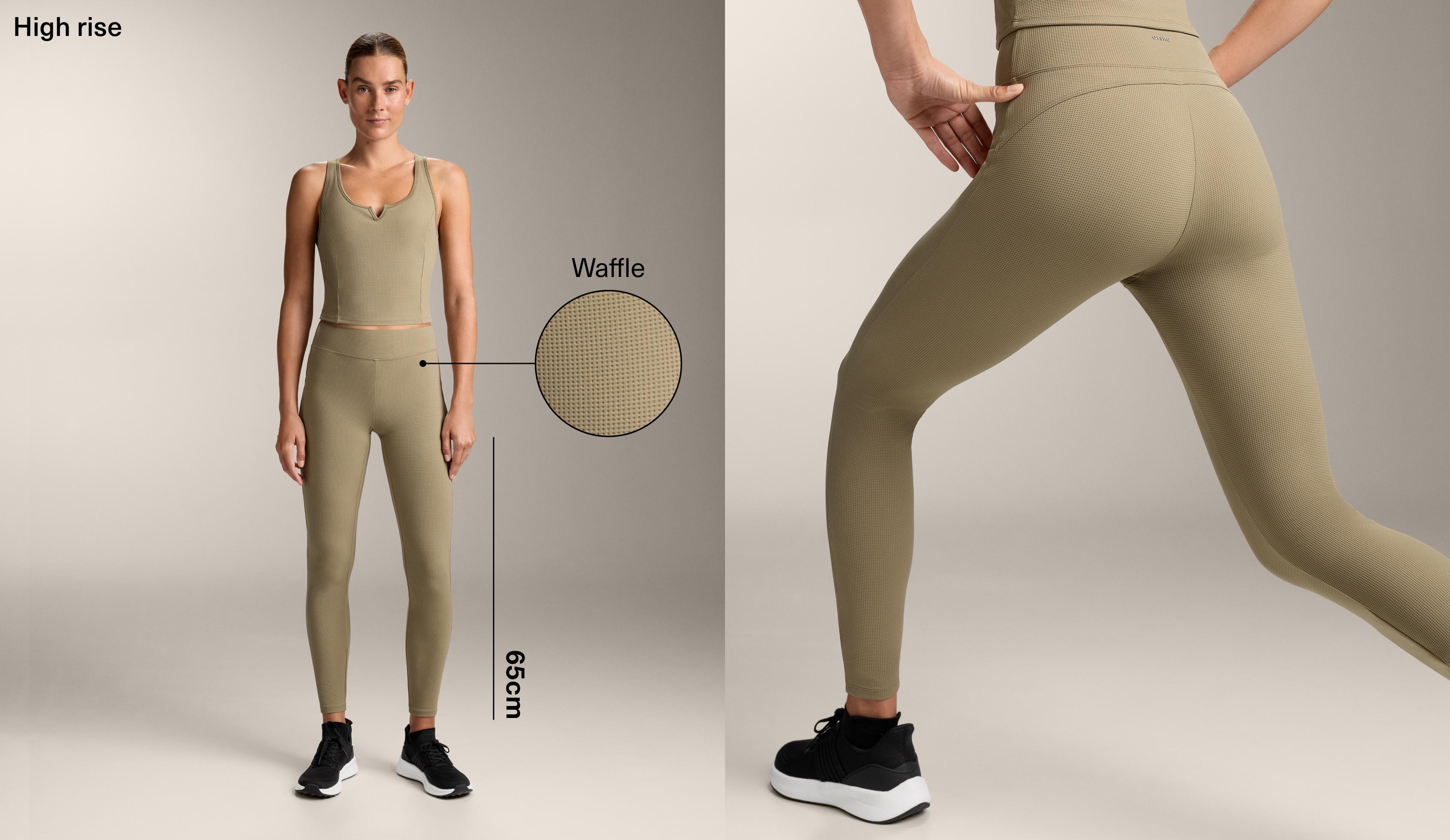 Leggings high rise Waffle 65 cm