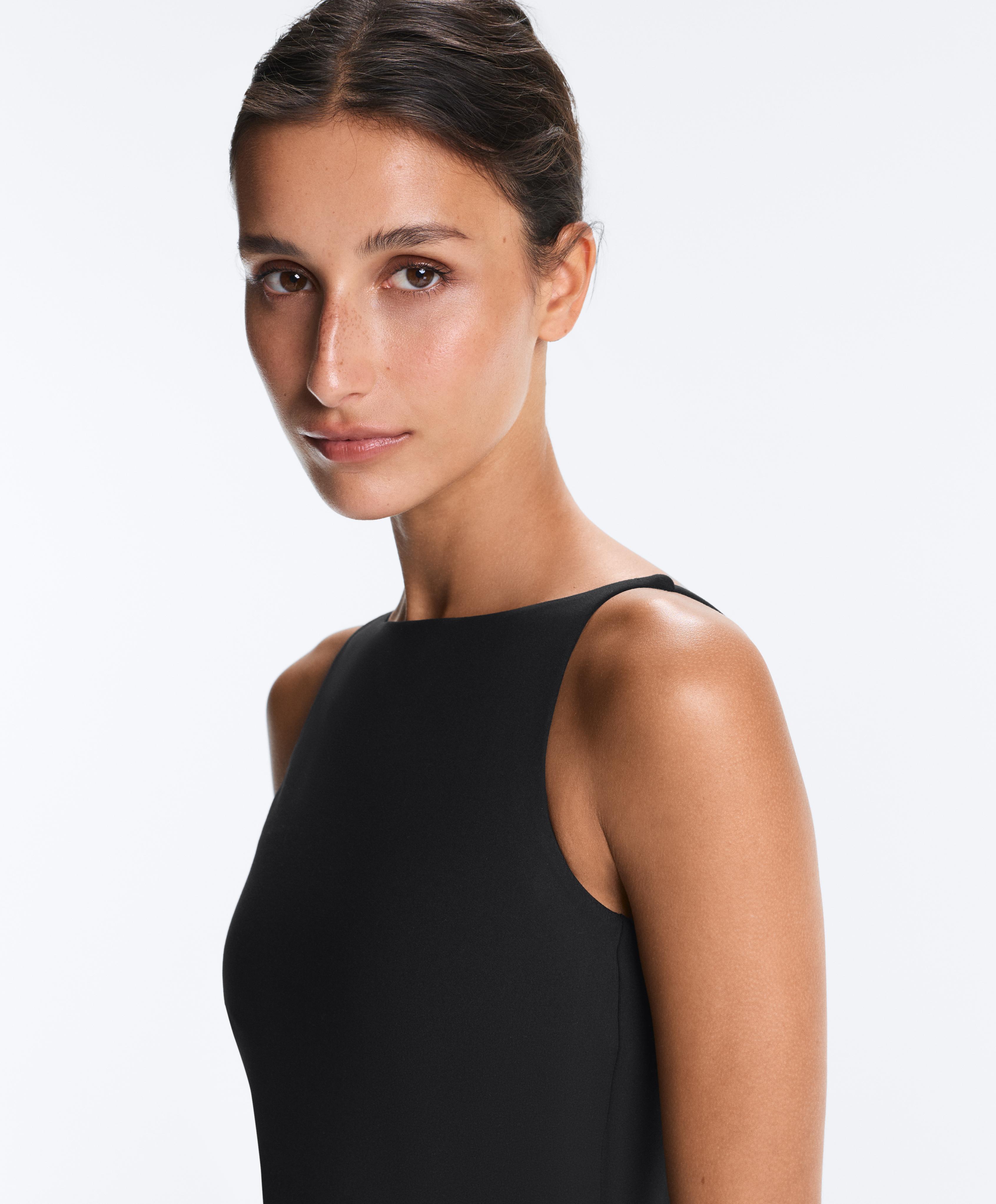 Comfortlux capri jumpsuit with belt — BLACK