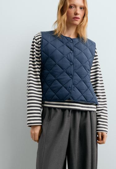 Diamond quilted gilet — NAVY BLUE 3