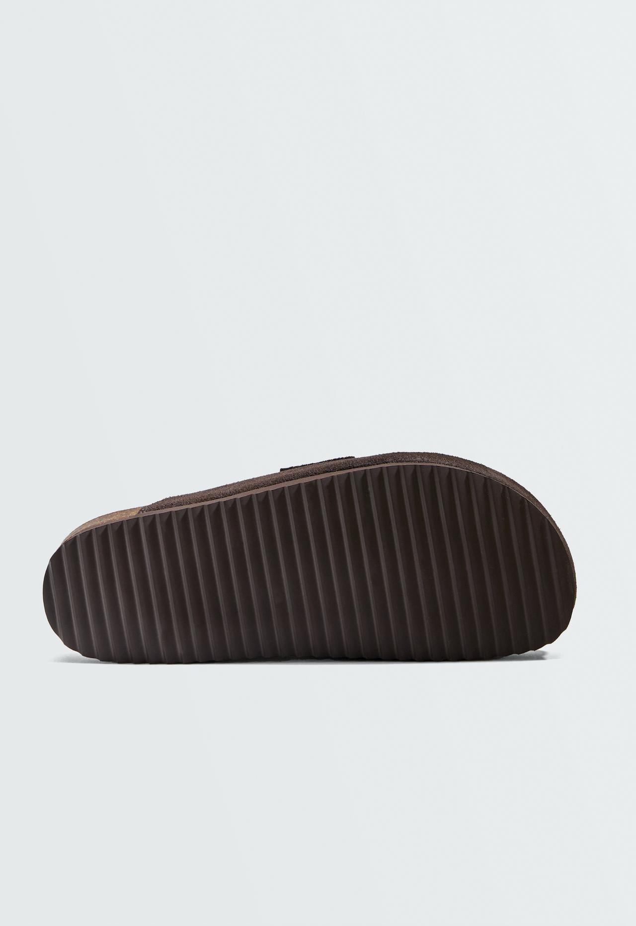 Suede clog — BROWN