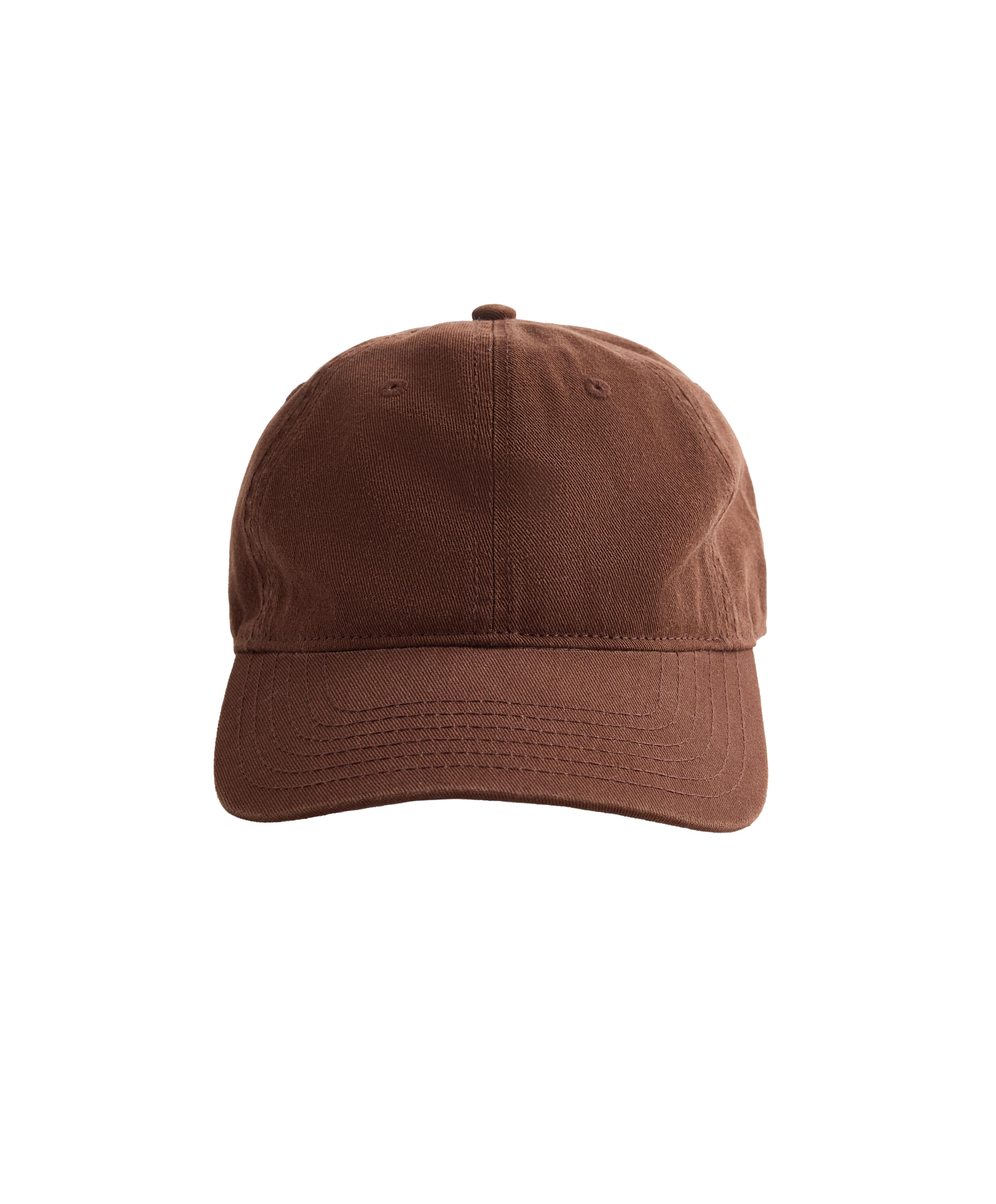 Washed-effect 100% cotton cap — BROWN