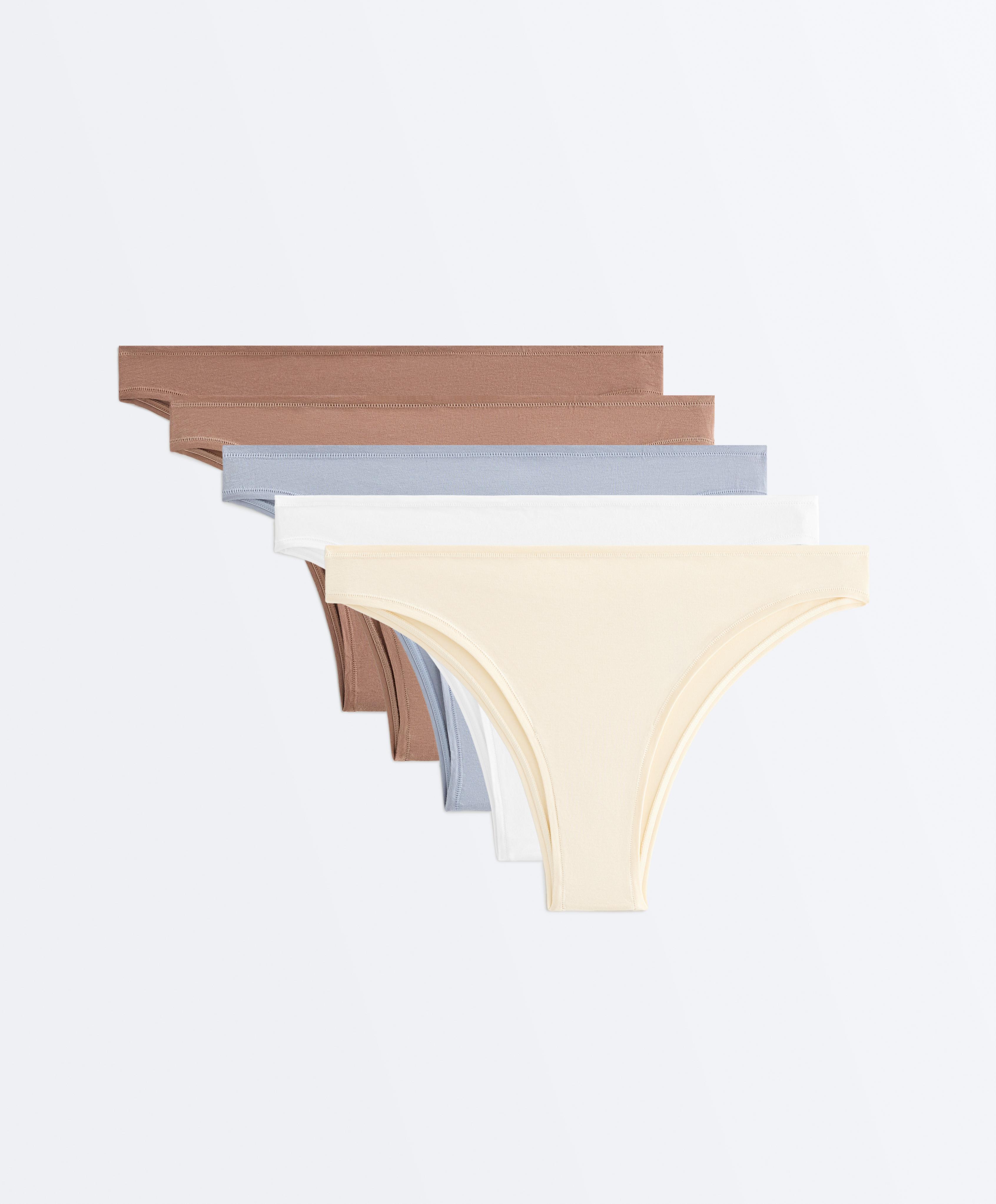 5 cotton blend Brazilian briefs 5 cotton blend Brazilian briefs