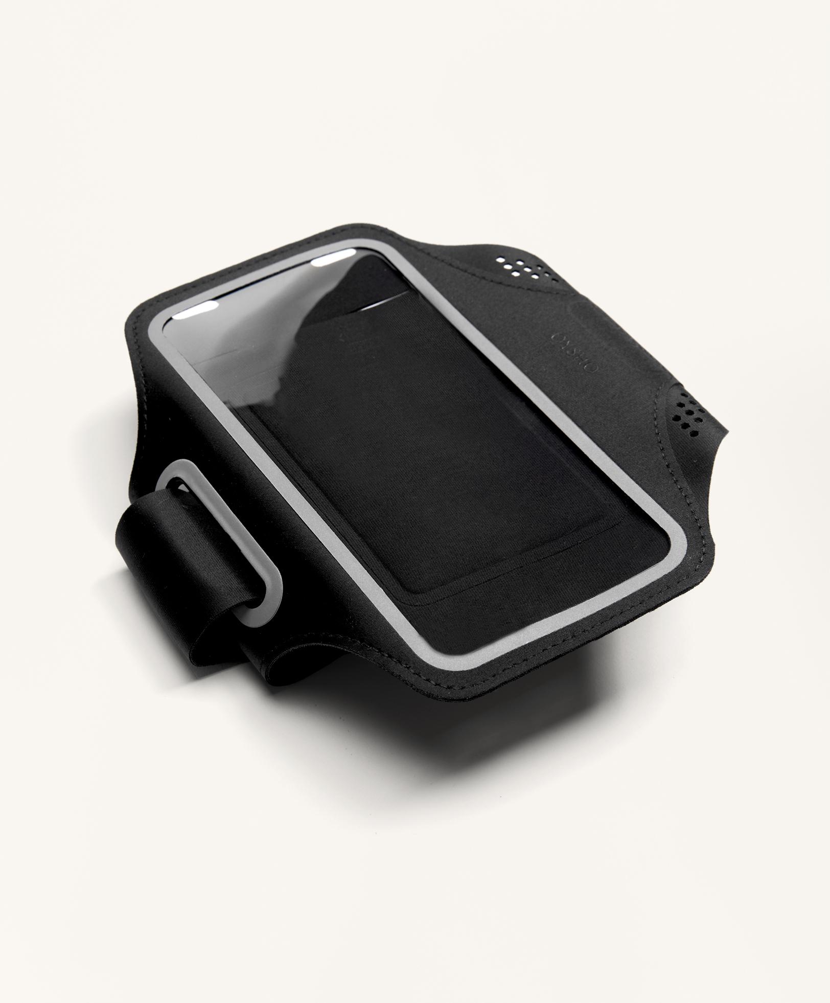 Touchscreen armband phone holder