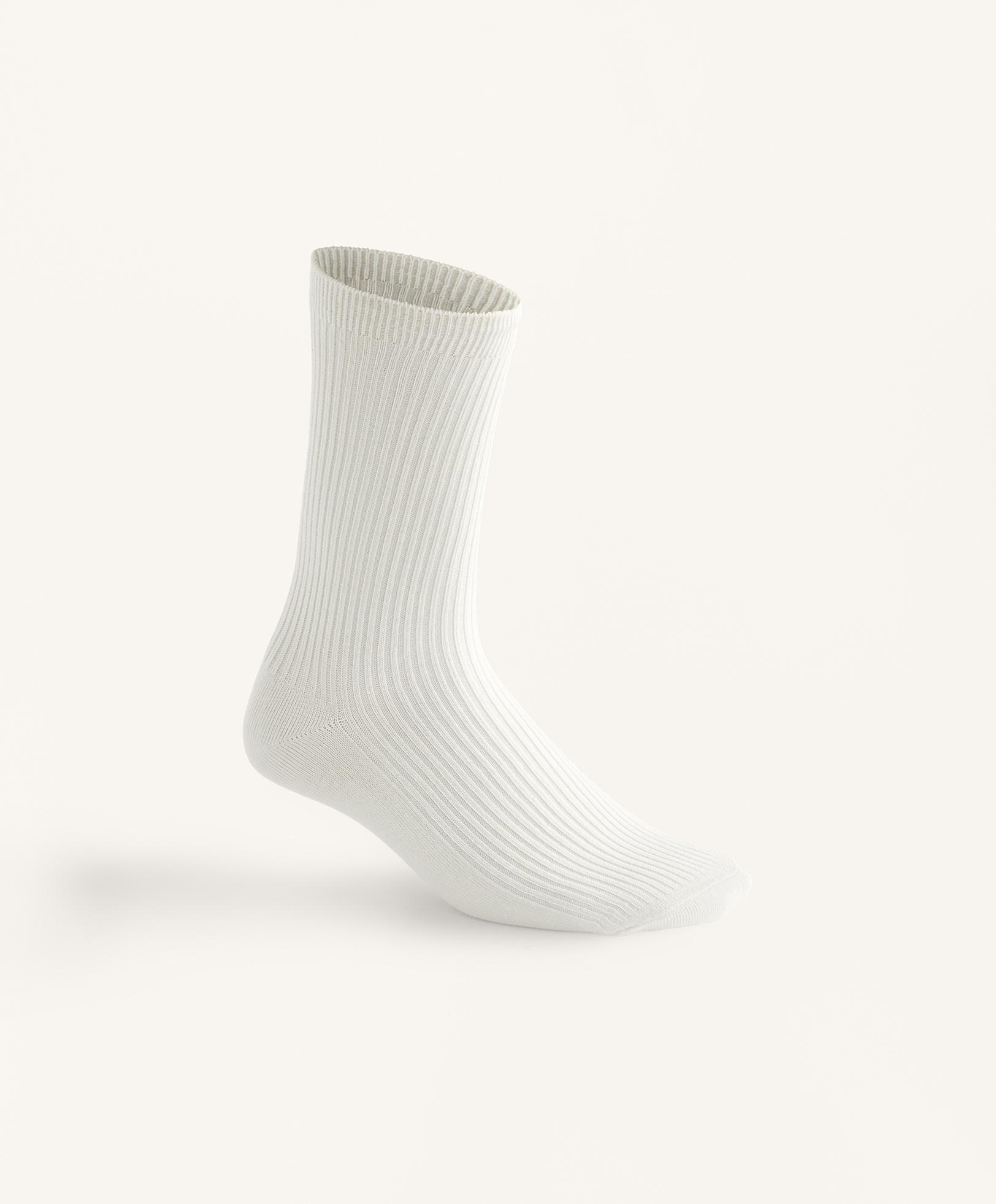 5 pairs of cotton blend classic socks — PALE ECRU
