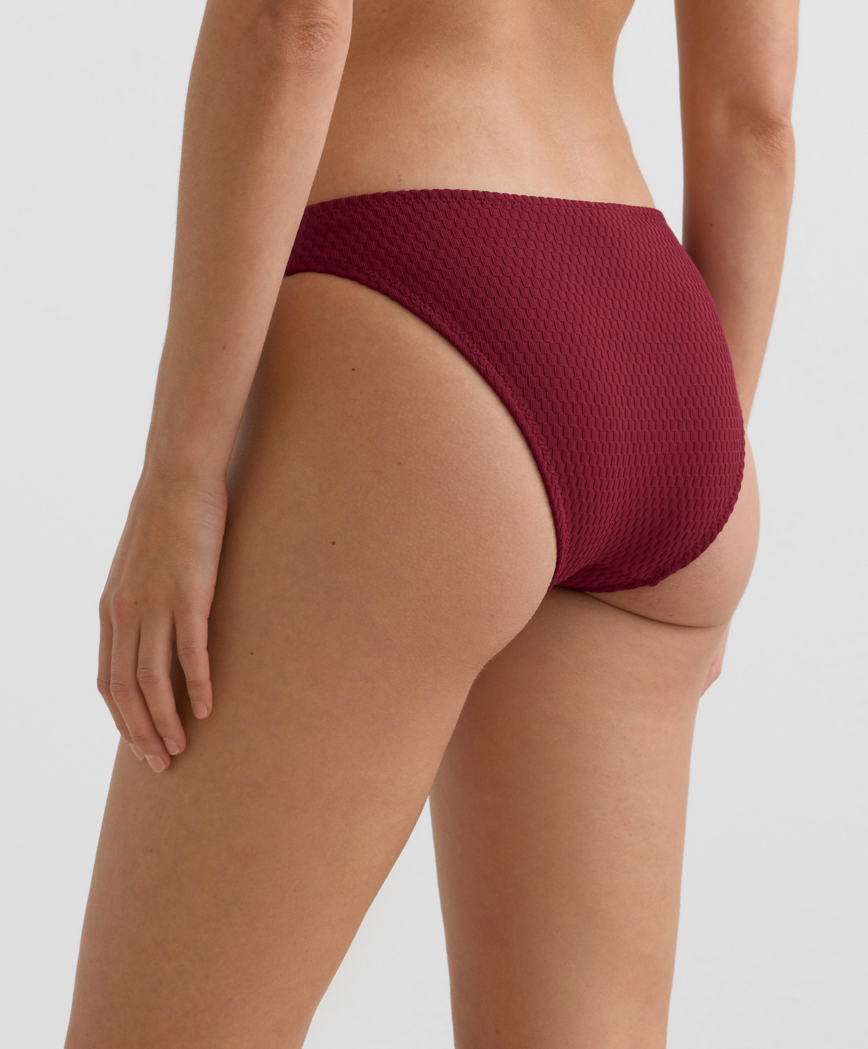 Mini check jacquard classic bikini briefs — PALE PLUM