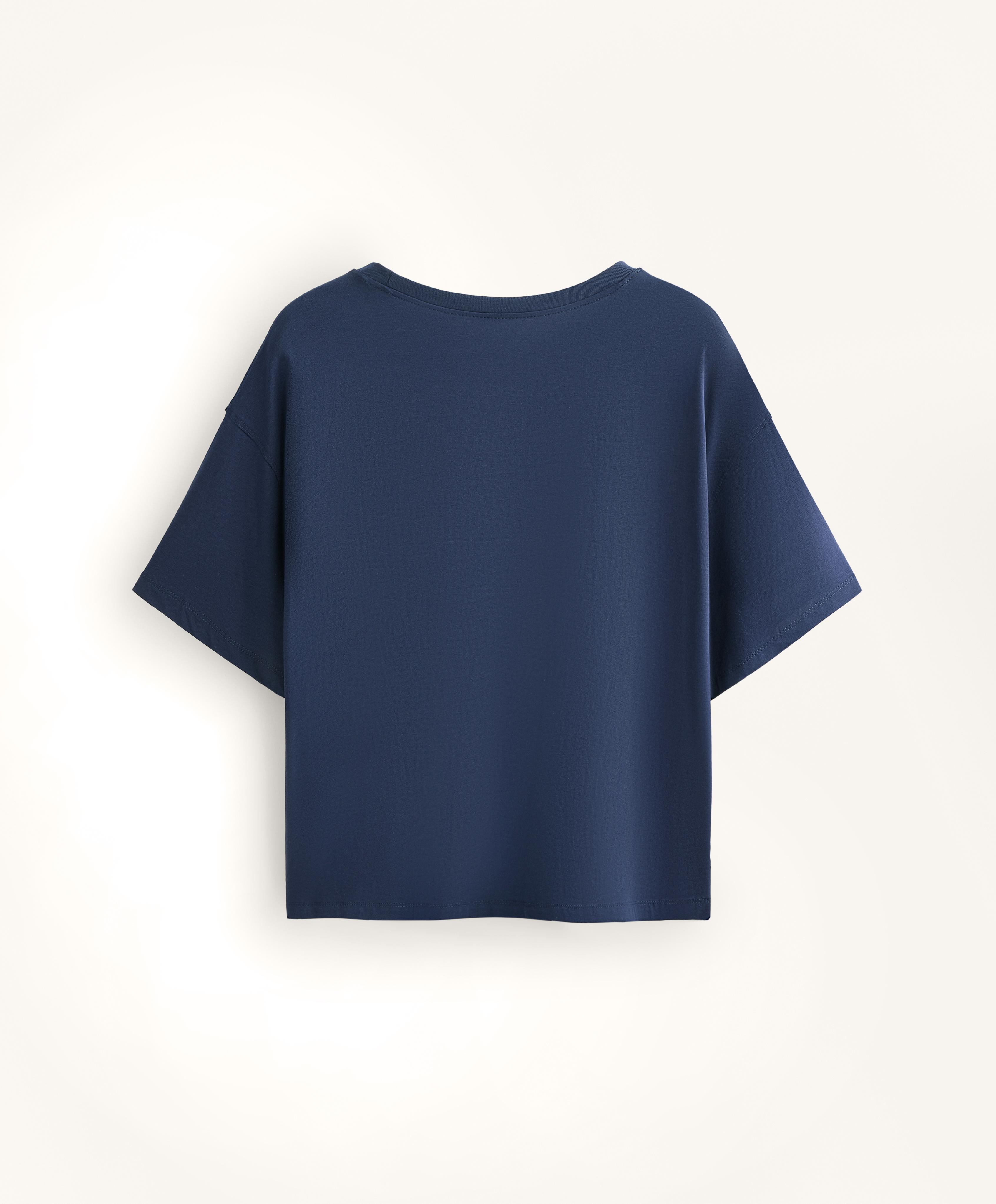 Boxy-T-Shirt aus Baumwollmischung