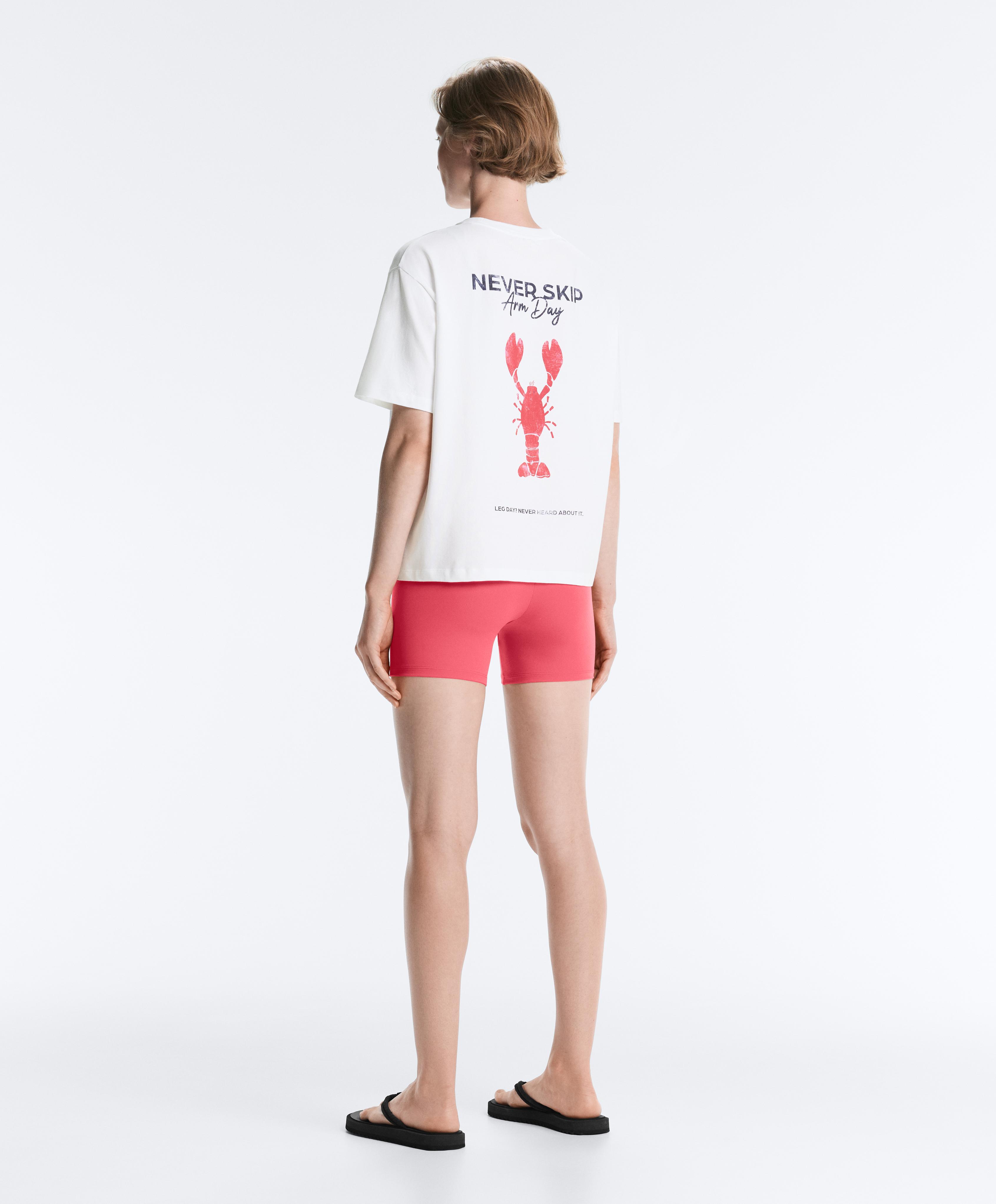Boxy short-sleeved embroidered cotton blend T-shirt — WHITE