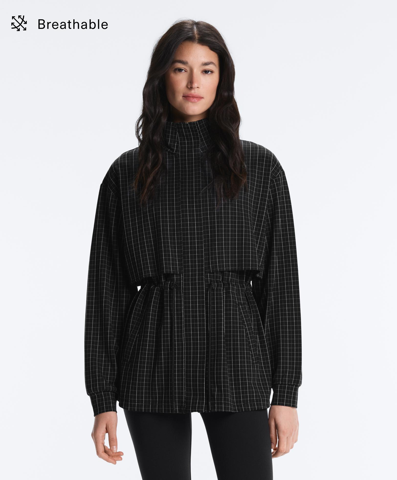 Lange karierte Jacke Lange karierte Jacke