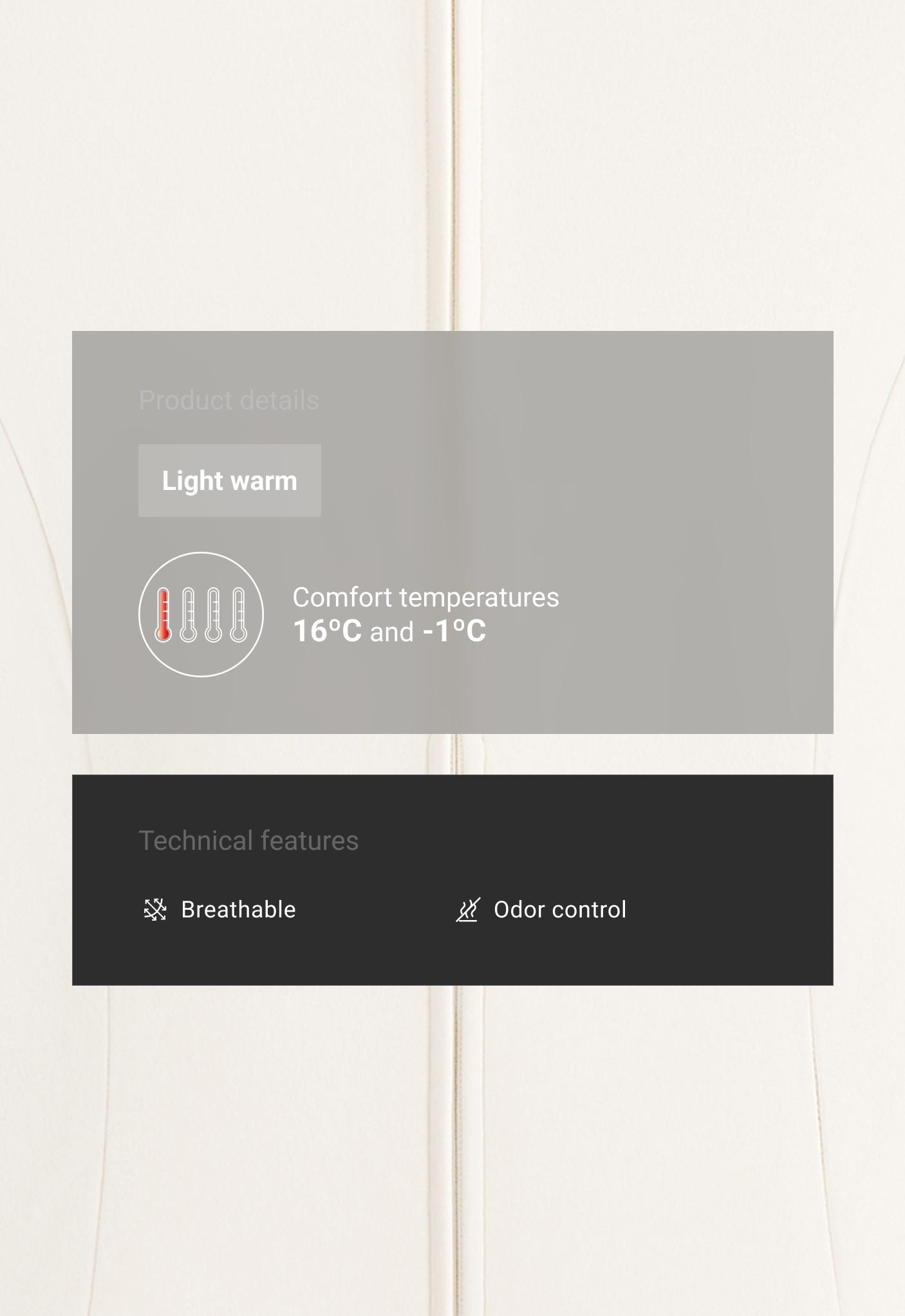 Light warm technical jacket — PALE ECRU