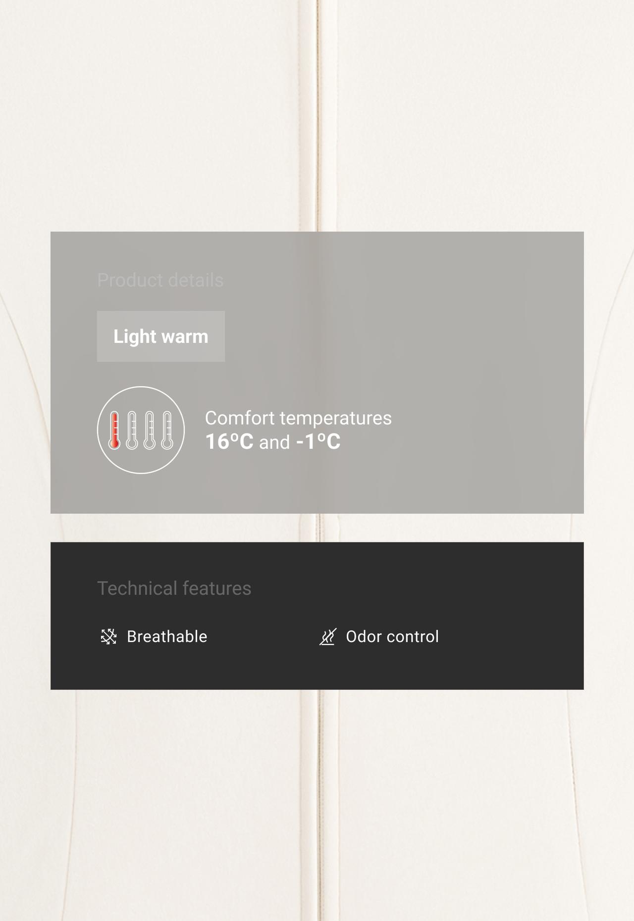 Light warm technical jacket — PALE ECRU