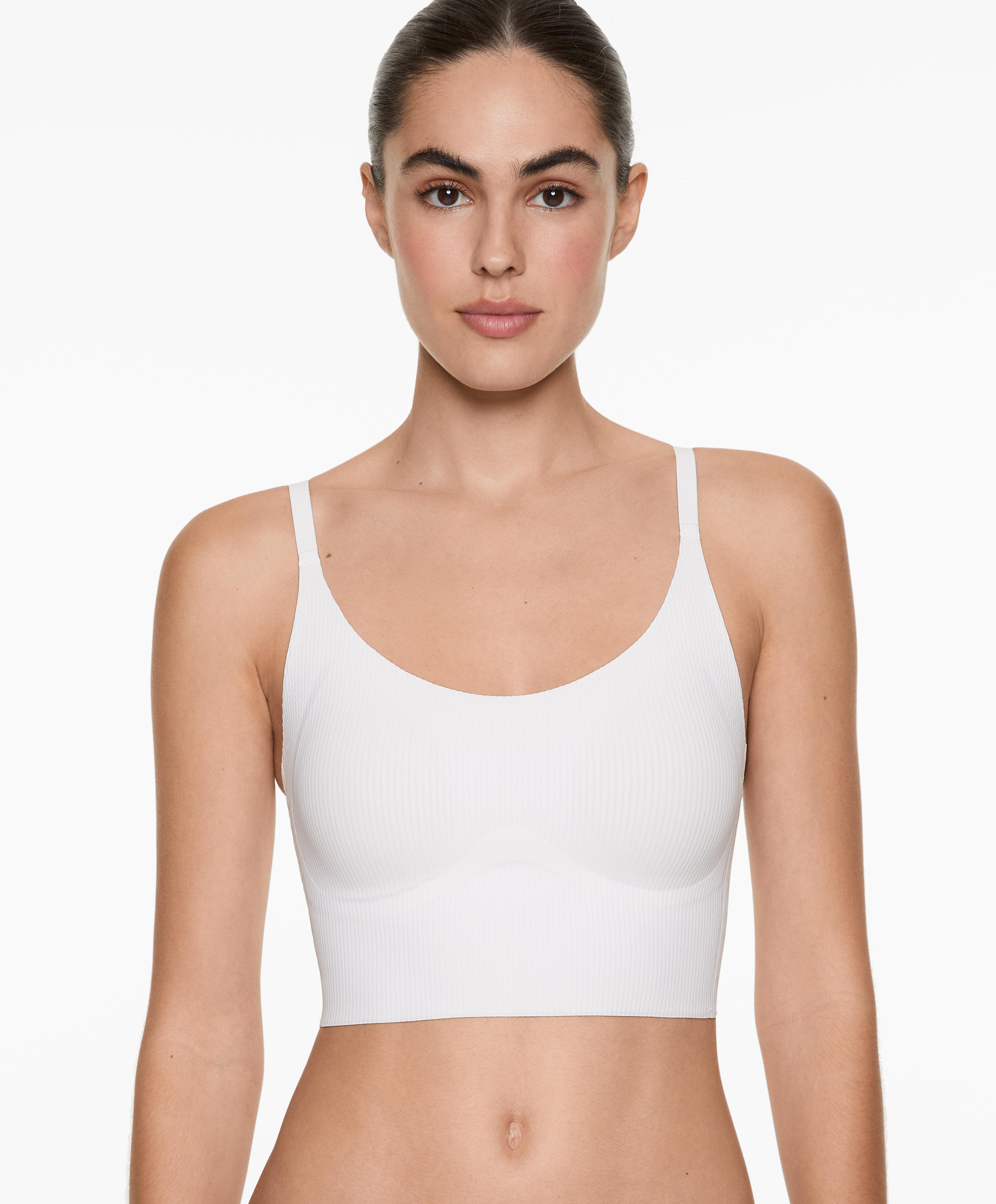 Invisible micro rib bra top