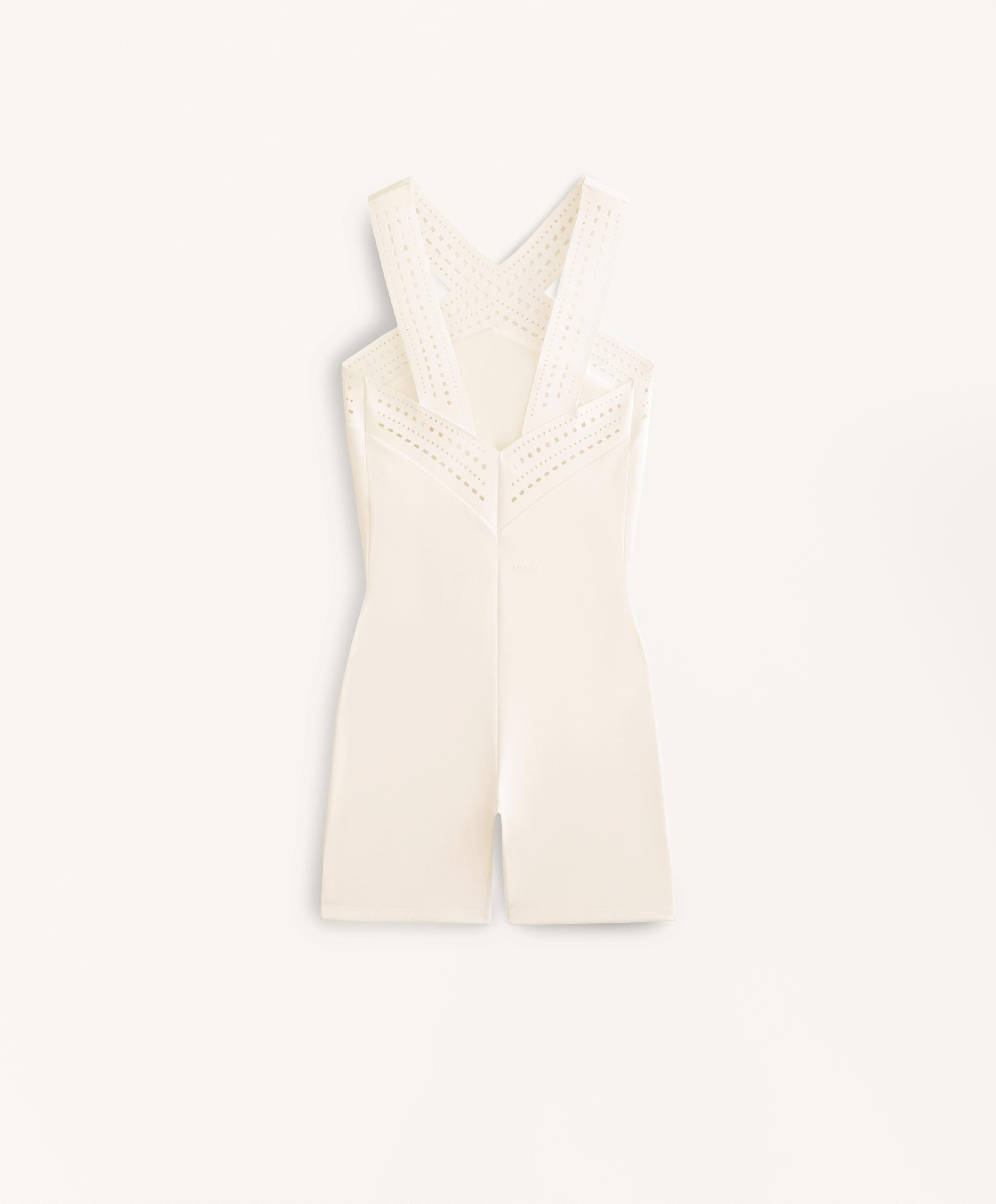 Compressive cutwork short jumpsuit - Sale