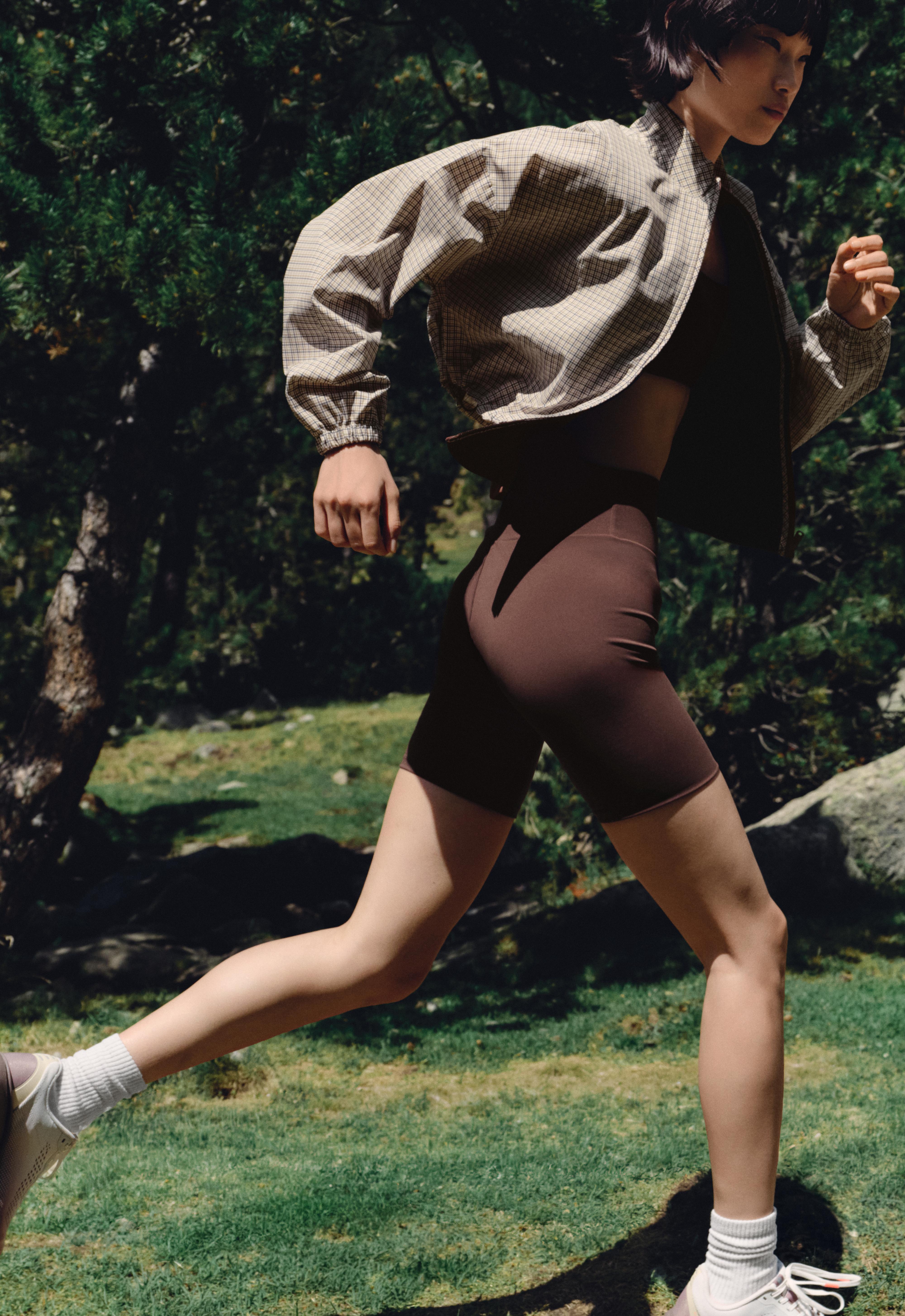 Check print double-layer technical jacket — COCOA