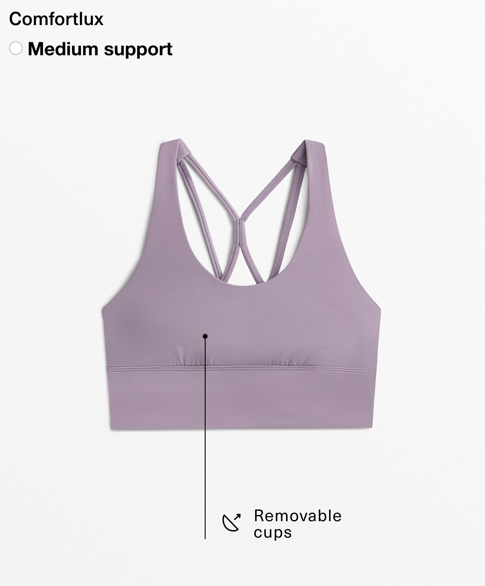 Medium-support comfortlux sports bra with cups