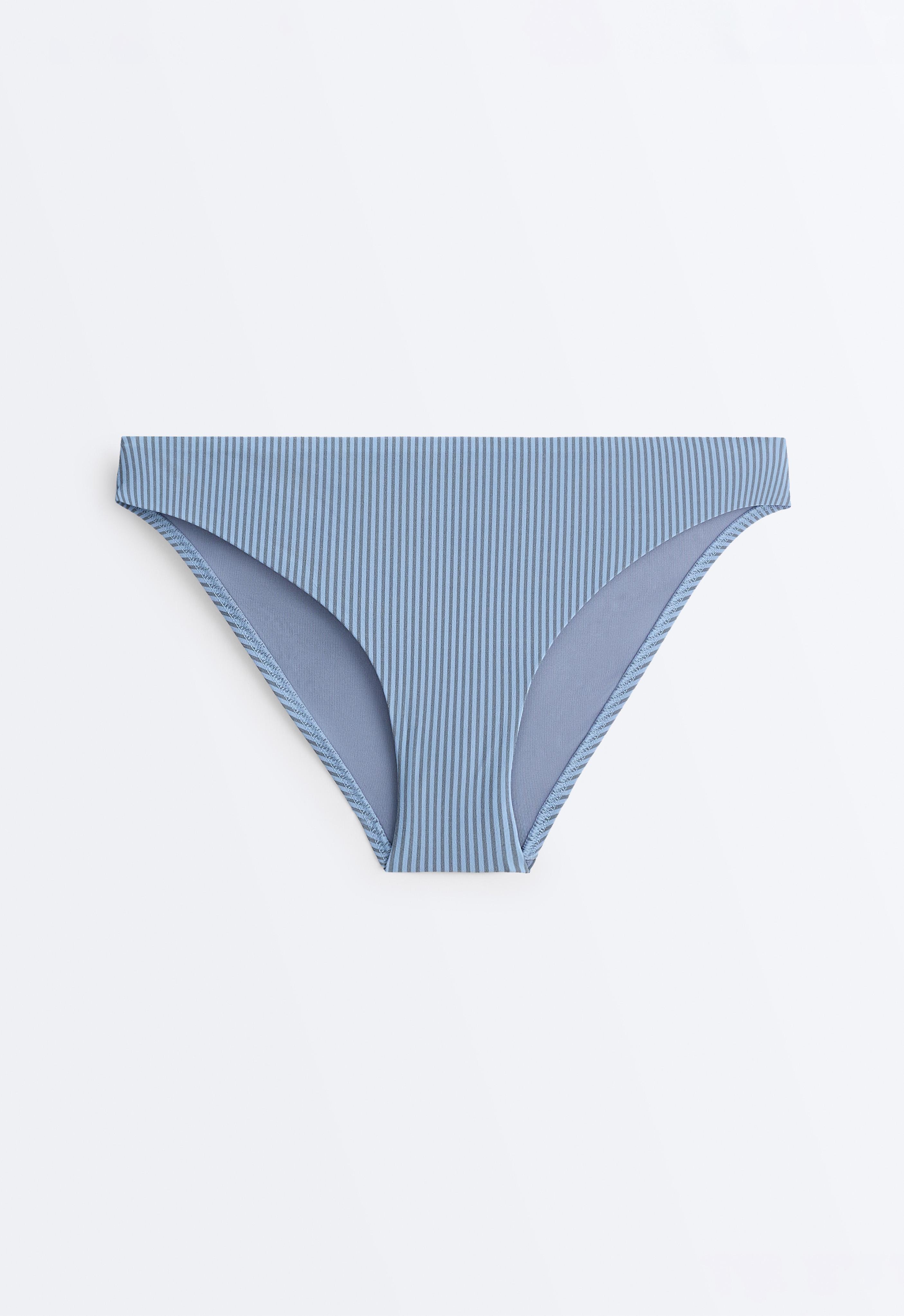 Striped classic bikini briefs — SKY BLUE