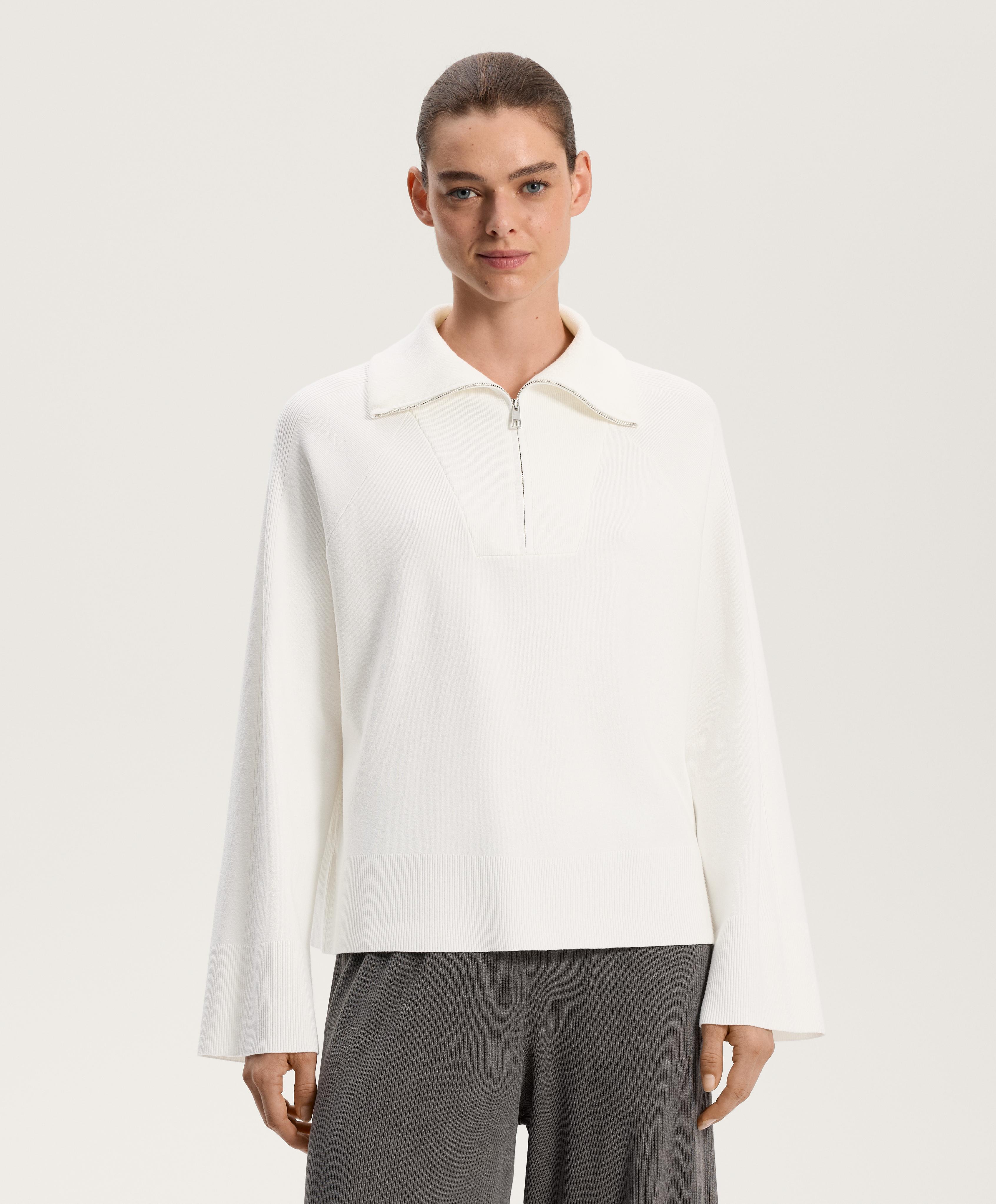 Pull demi-fermeture éclair en maille
