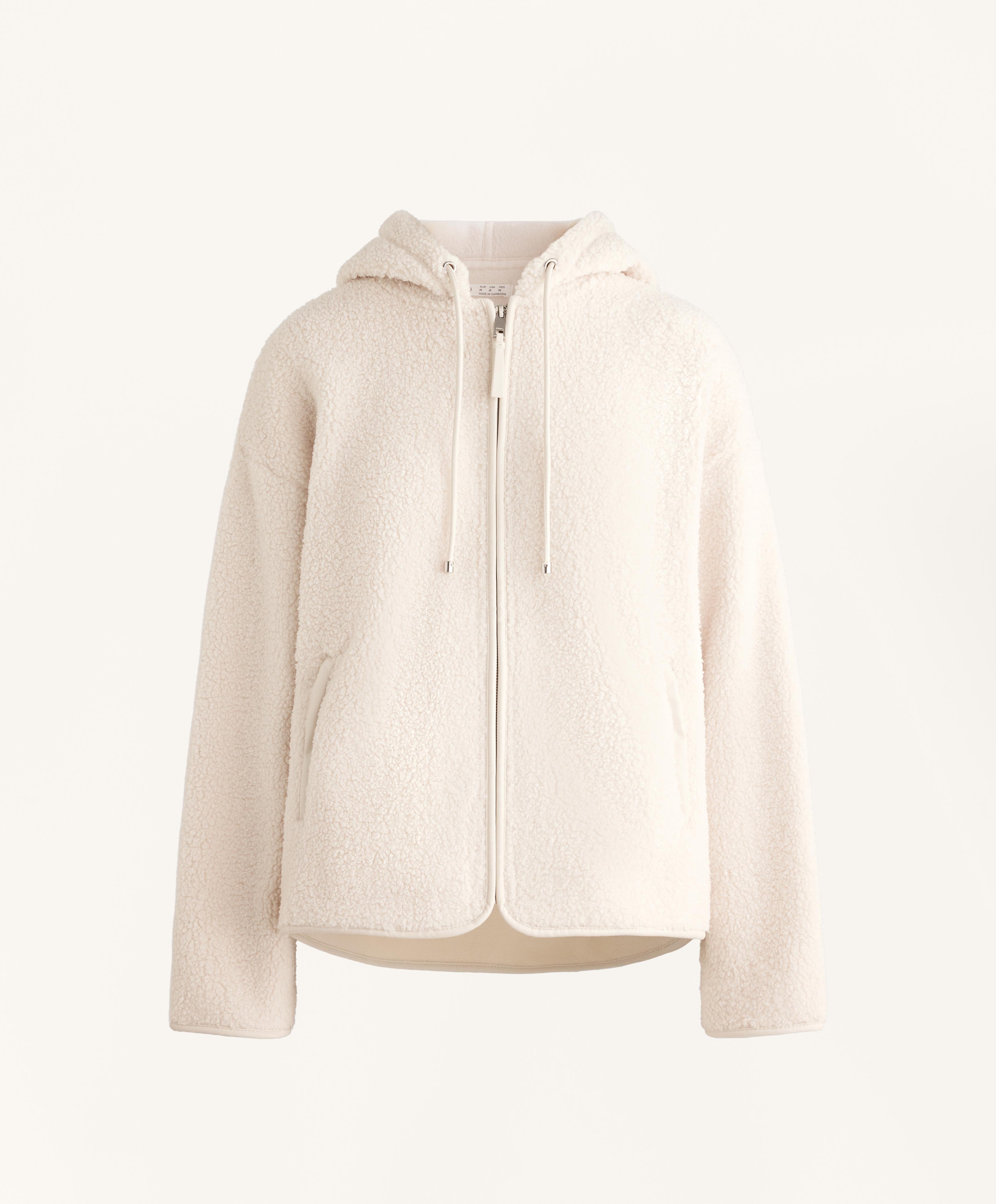 Faux-shearling hooded jacket - Sale Faux-shearling hooded jacket - Sale