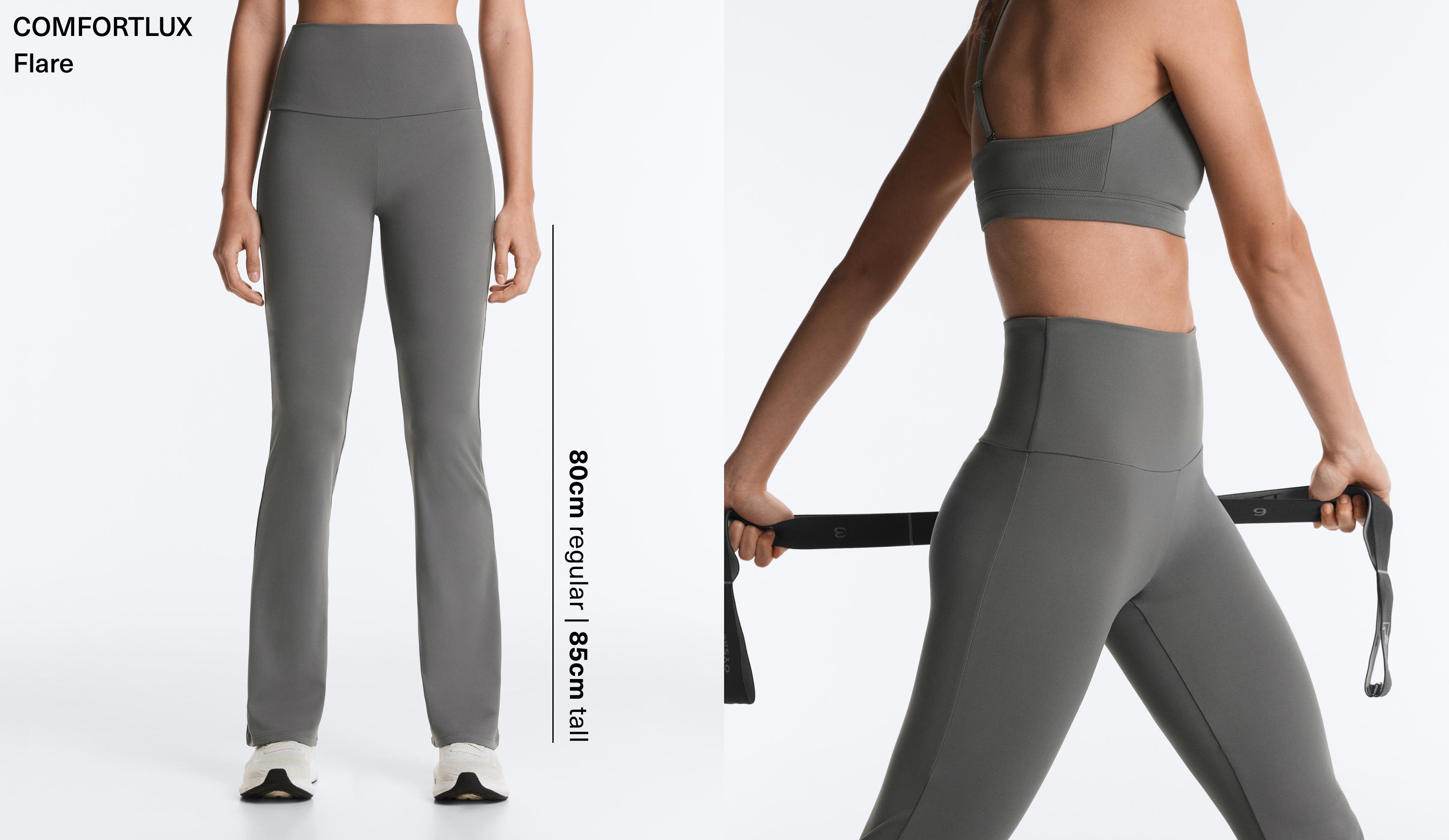 High-rise Comfortlux flare trousers — MID GREY