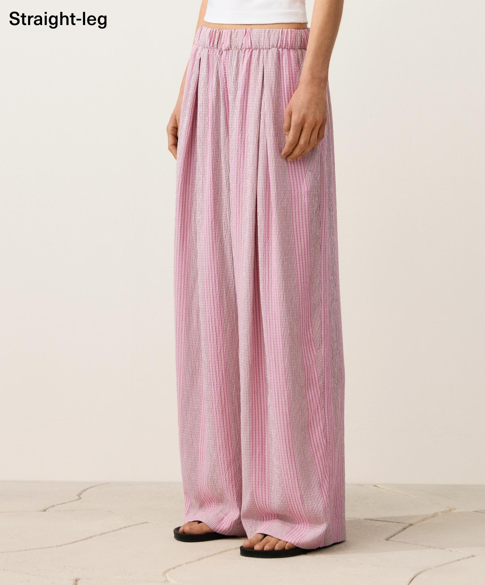 Pantalón recto rayas