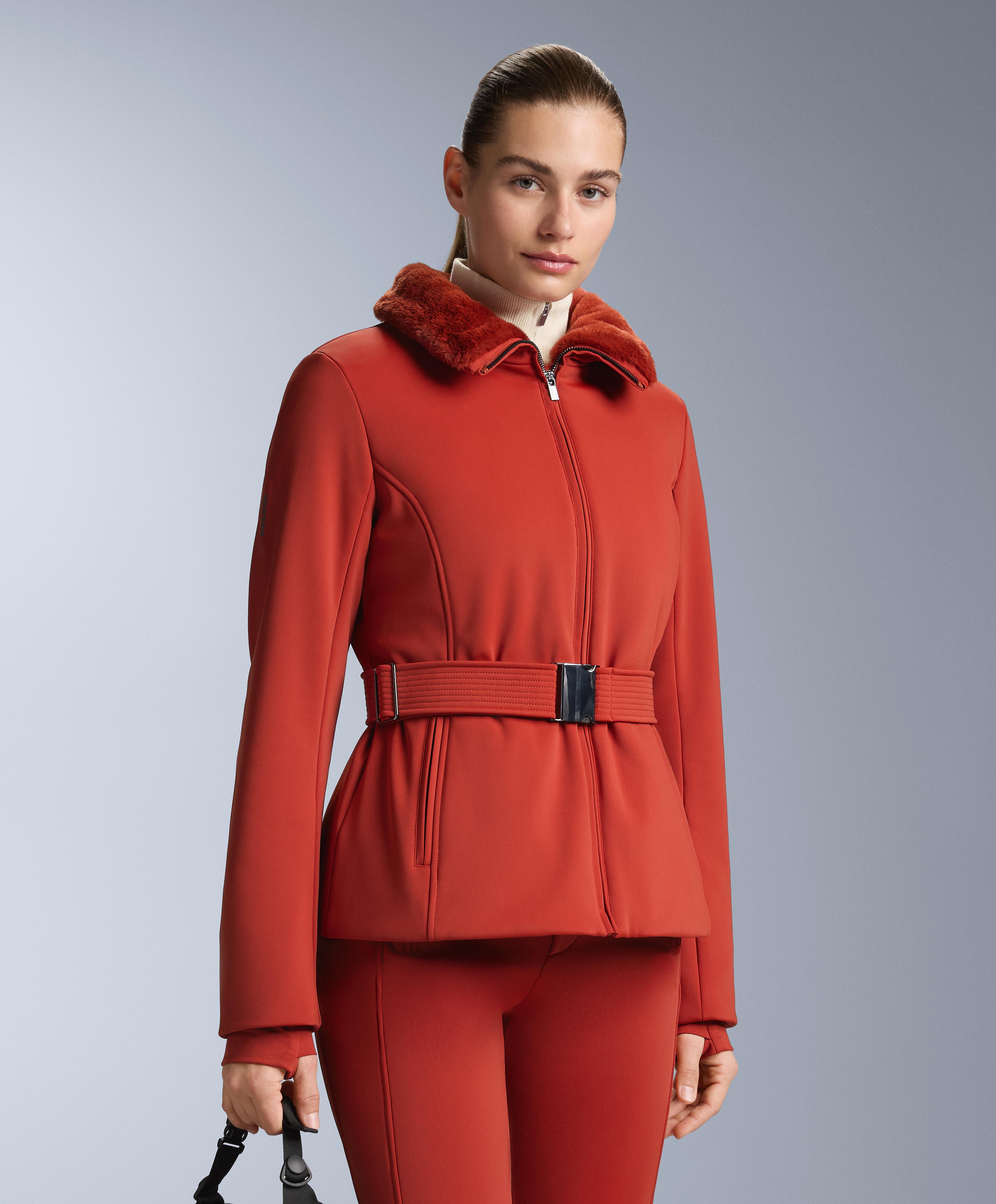 Primaloft® SKI water-resistant super-slim fit jacket — BRIGHT BURNT ORANGE 