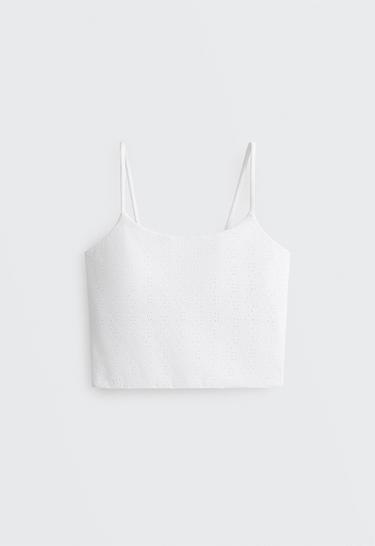 Embroidered comfortlux tank top — WHITE  7