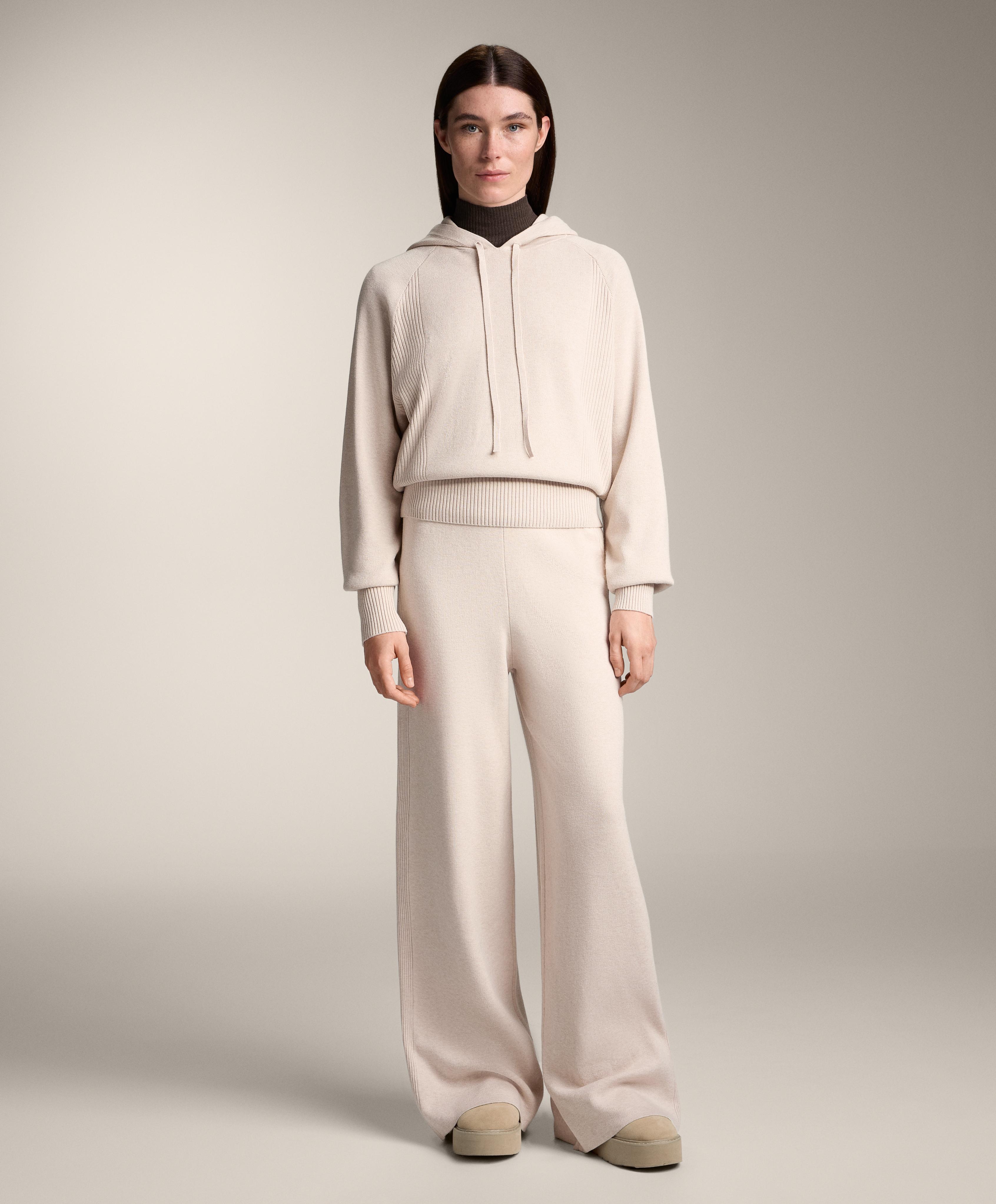 Џемпер со рипки, качулка и приспособен струк - Намалениe Џемпер со рипки, качулка и приспособен струк - Намалениe