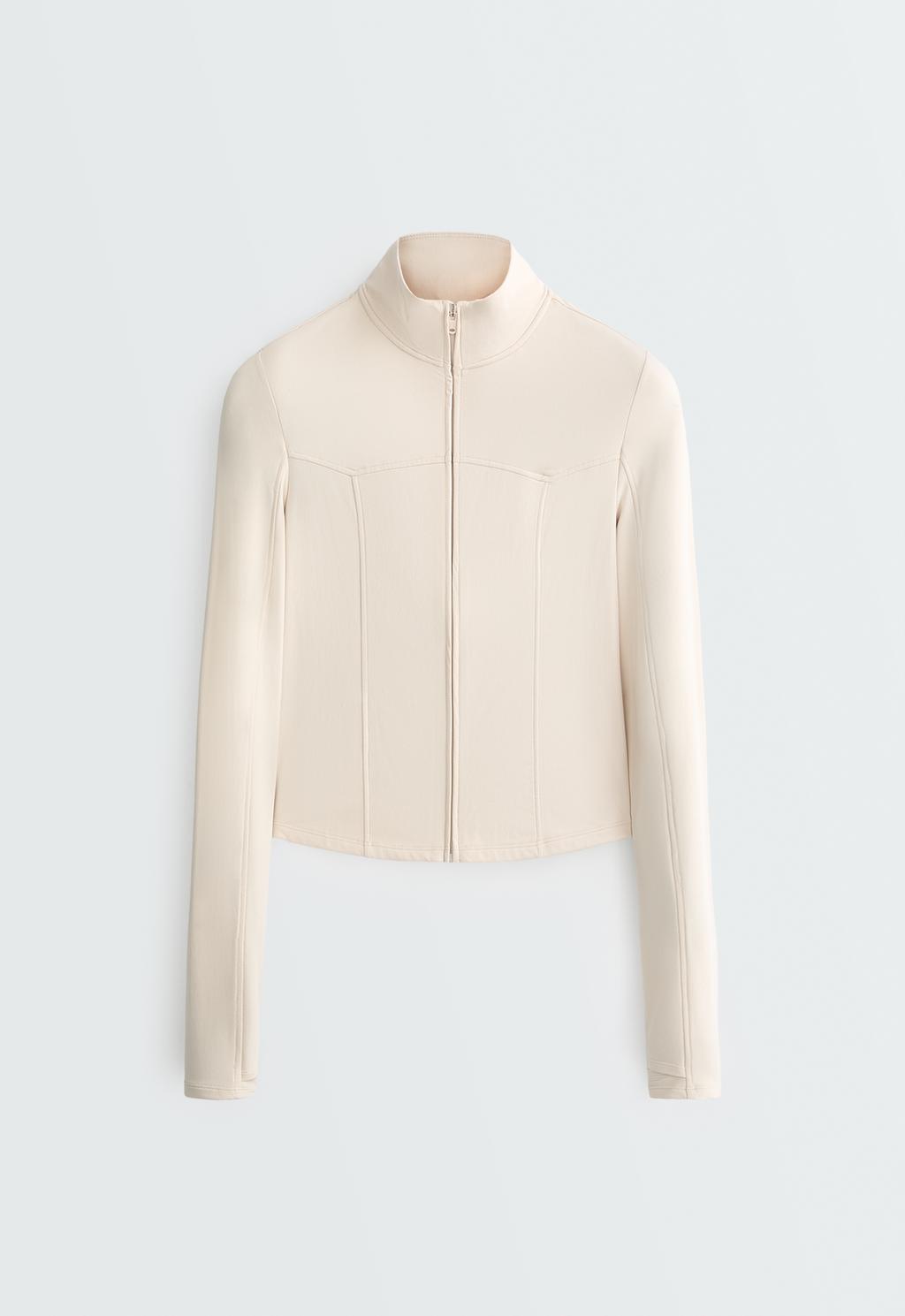 Light warm short technical jacket