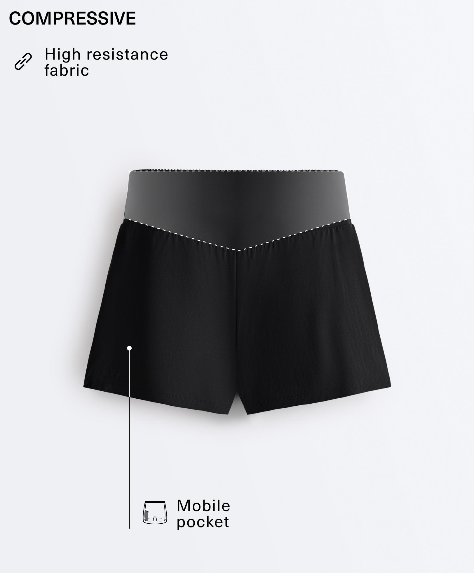 Compressive 10cm shorts with pocket