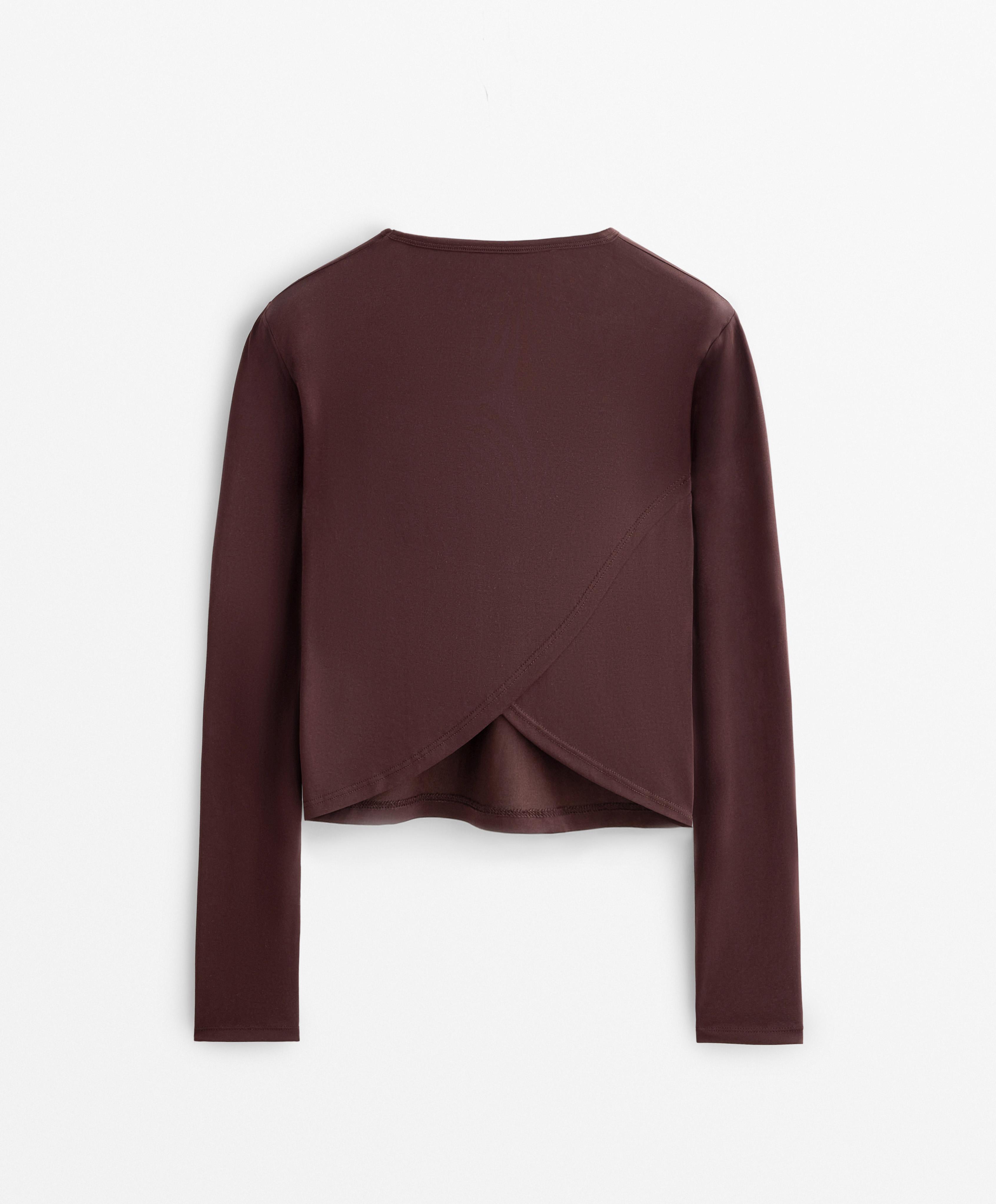 T-shirt court dos croisé en modal