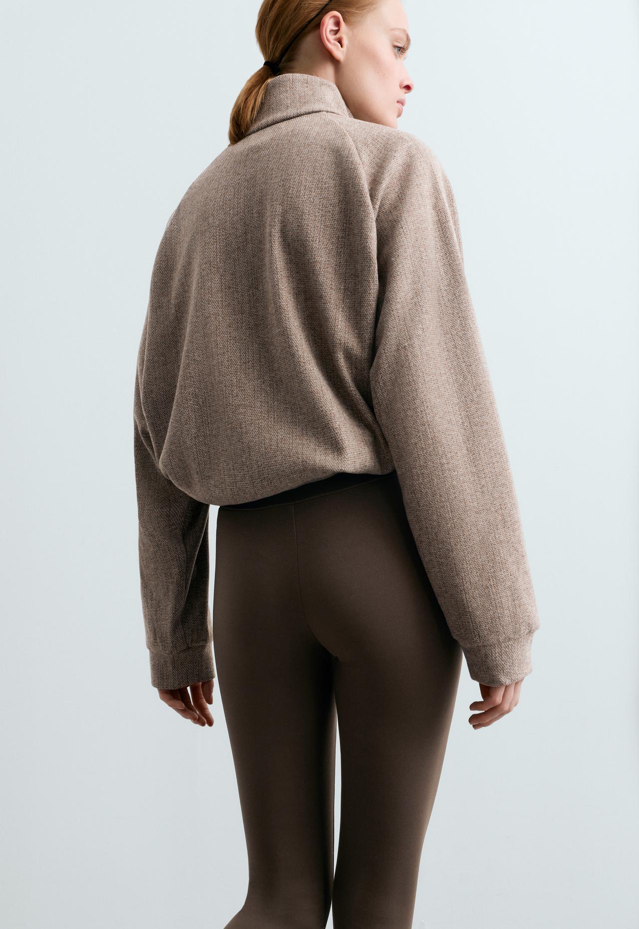 Short flecked jacket — BROWN-GREY MELANGE