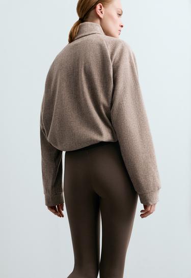 Short flecked jacket — BROWN-GREY MELANGE 4
